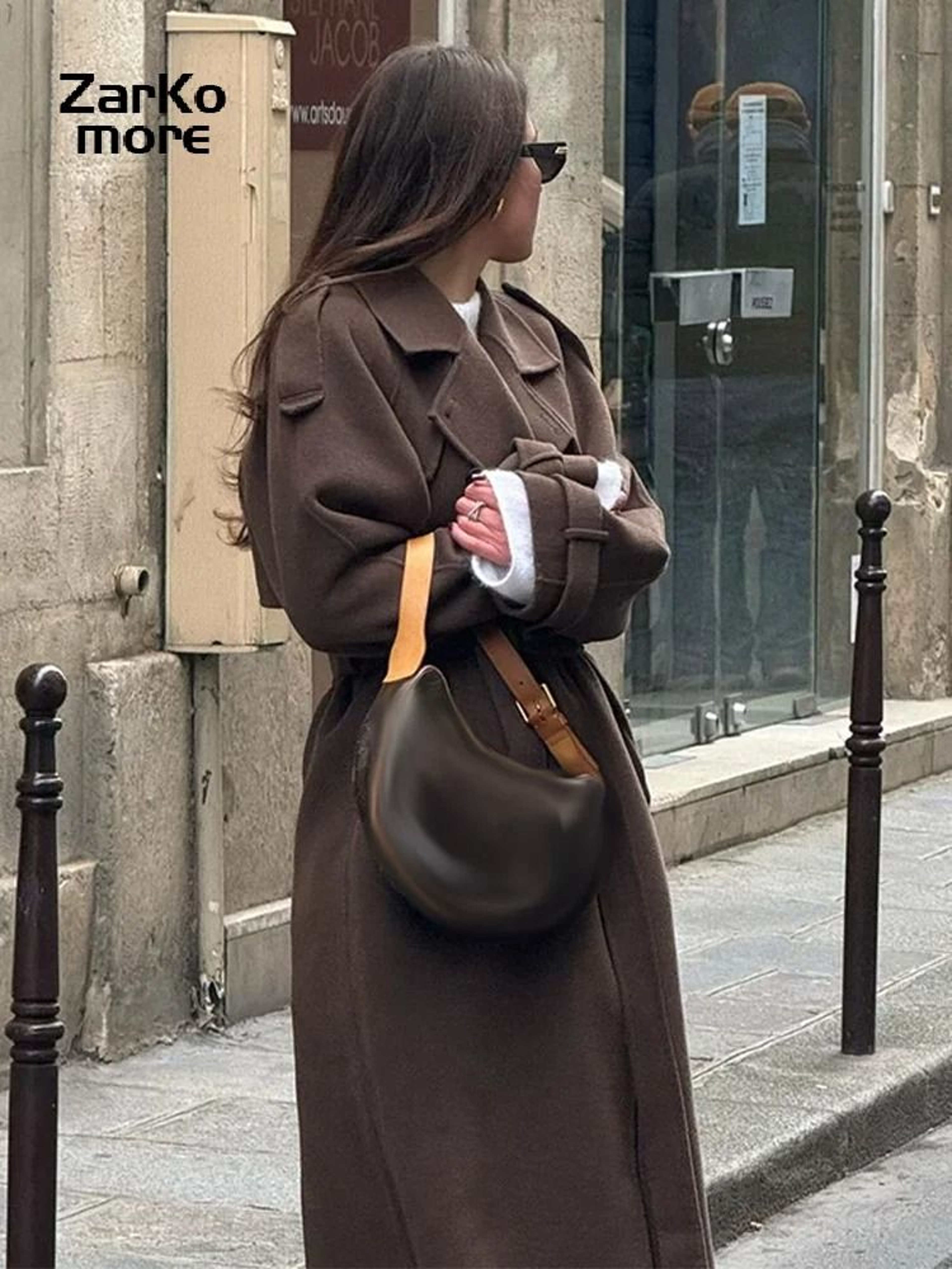 Women's Stand Collar Short Jacket - Elegant Single-Breasted Long Sleeve Spring Coat – view 2