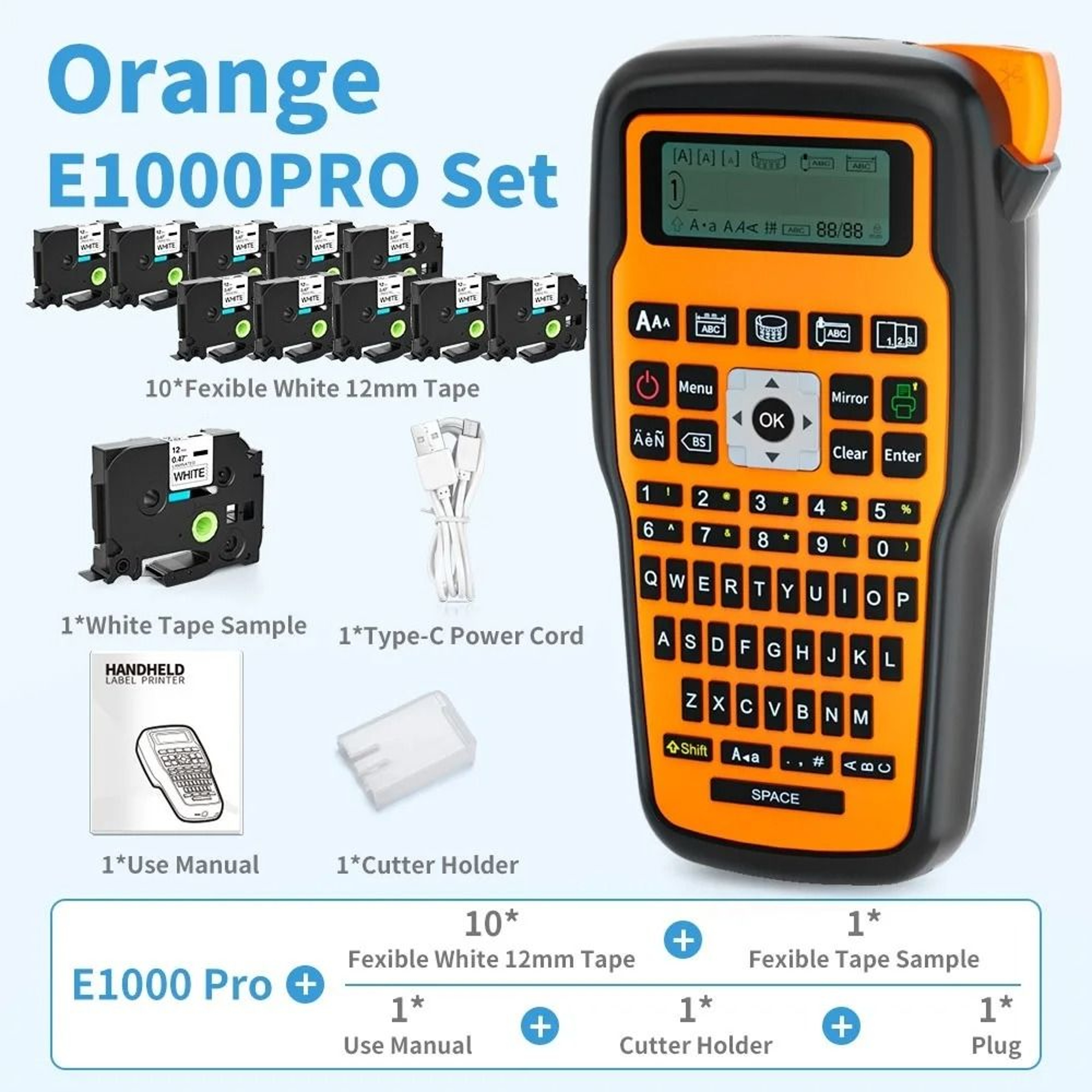 E1000PRO Portable Industrial Label Printer Set 9
