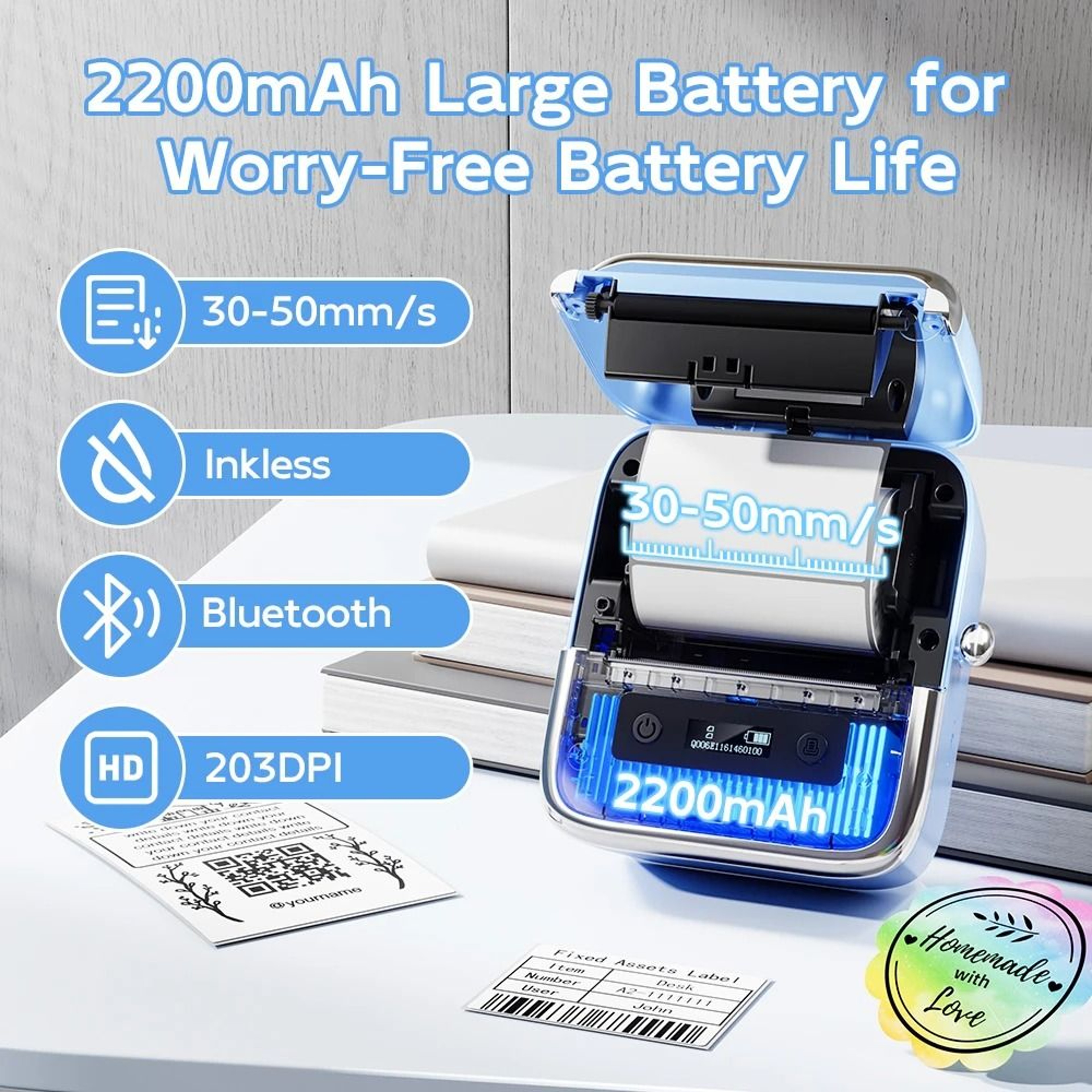 Phomemo M250 Wireless Bluetooth Thermal Label Printer 2