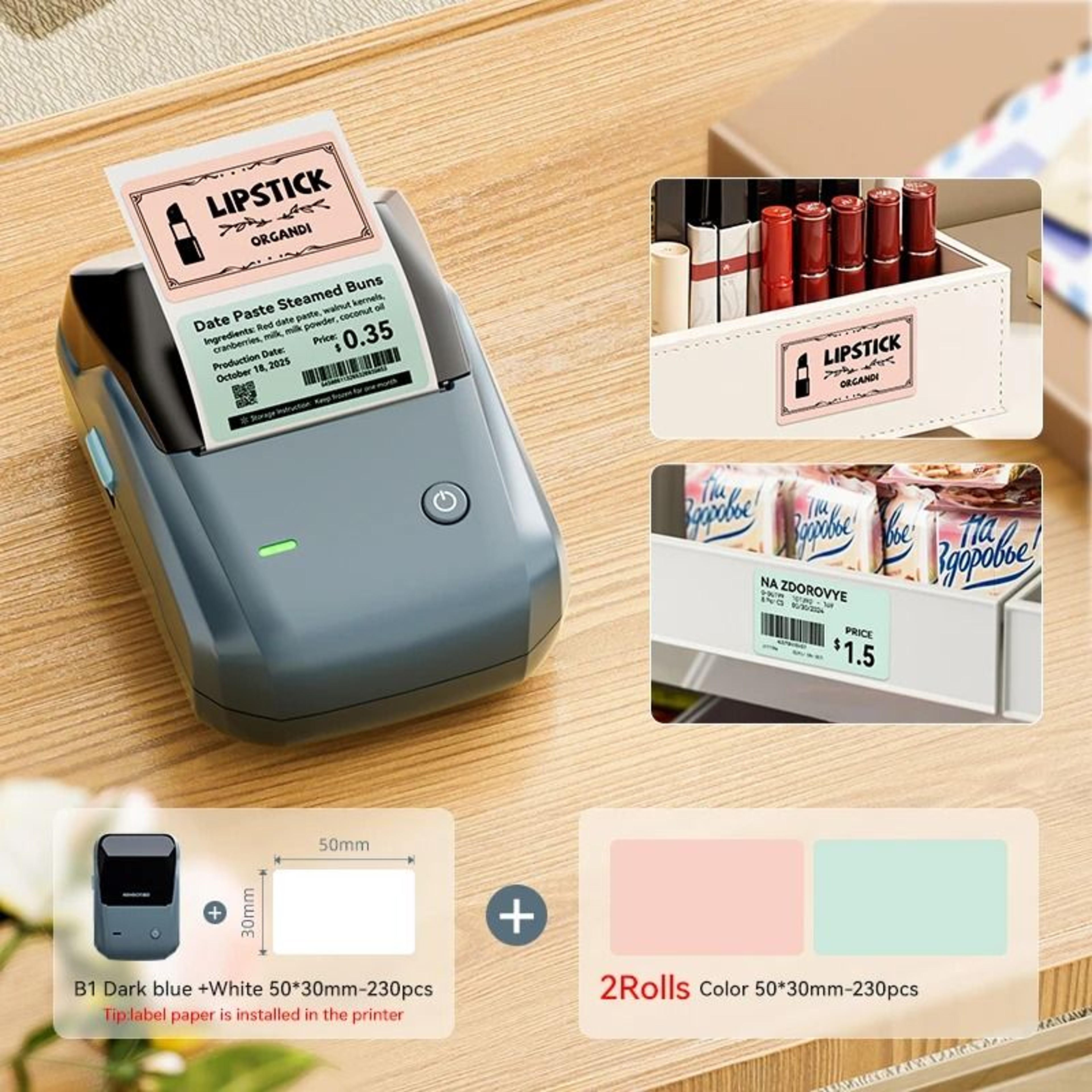 NIIMBOT B1 Wireless Thermal Label Printer 2050mm Print Width 11