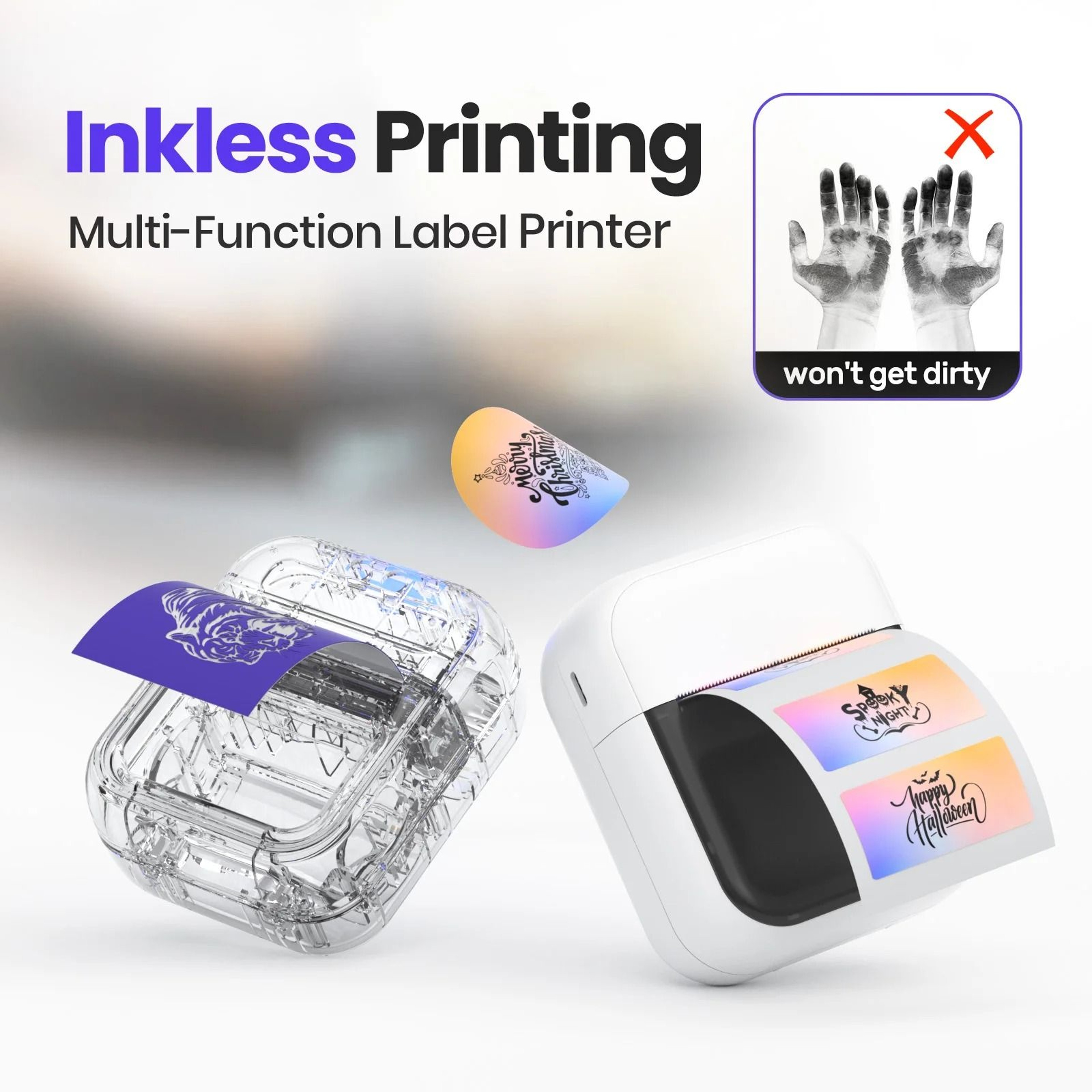 2Inch Portable Mini Thermal Label  Tattoo Stencil Printer 3