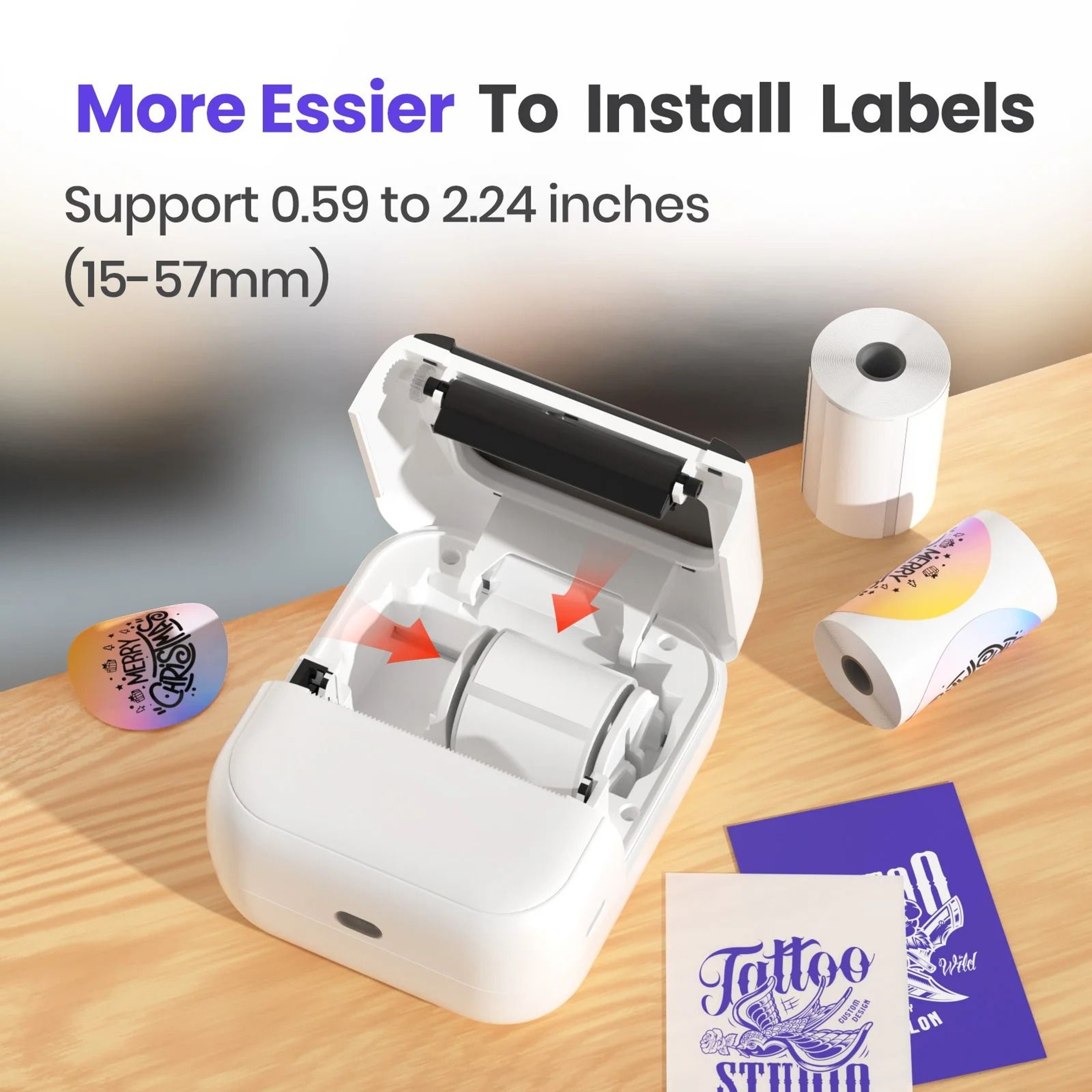 2Inch Portable Mini Thermal Label  Tattoo Stencil Printer 1