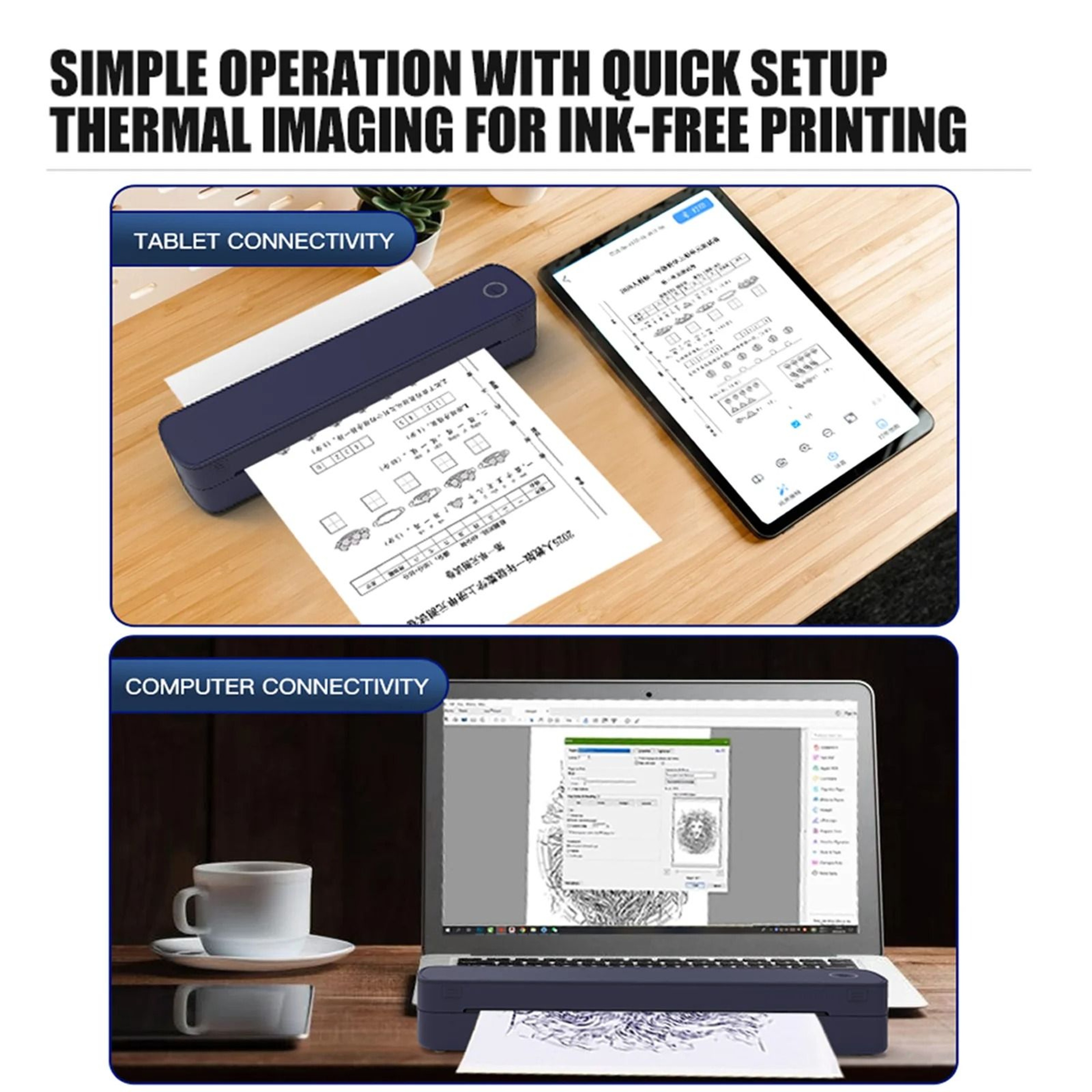 Portable A4 Thermal Bluetooth Tattoo Stencil  Document Printer 4