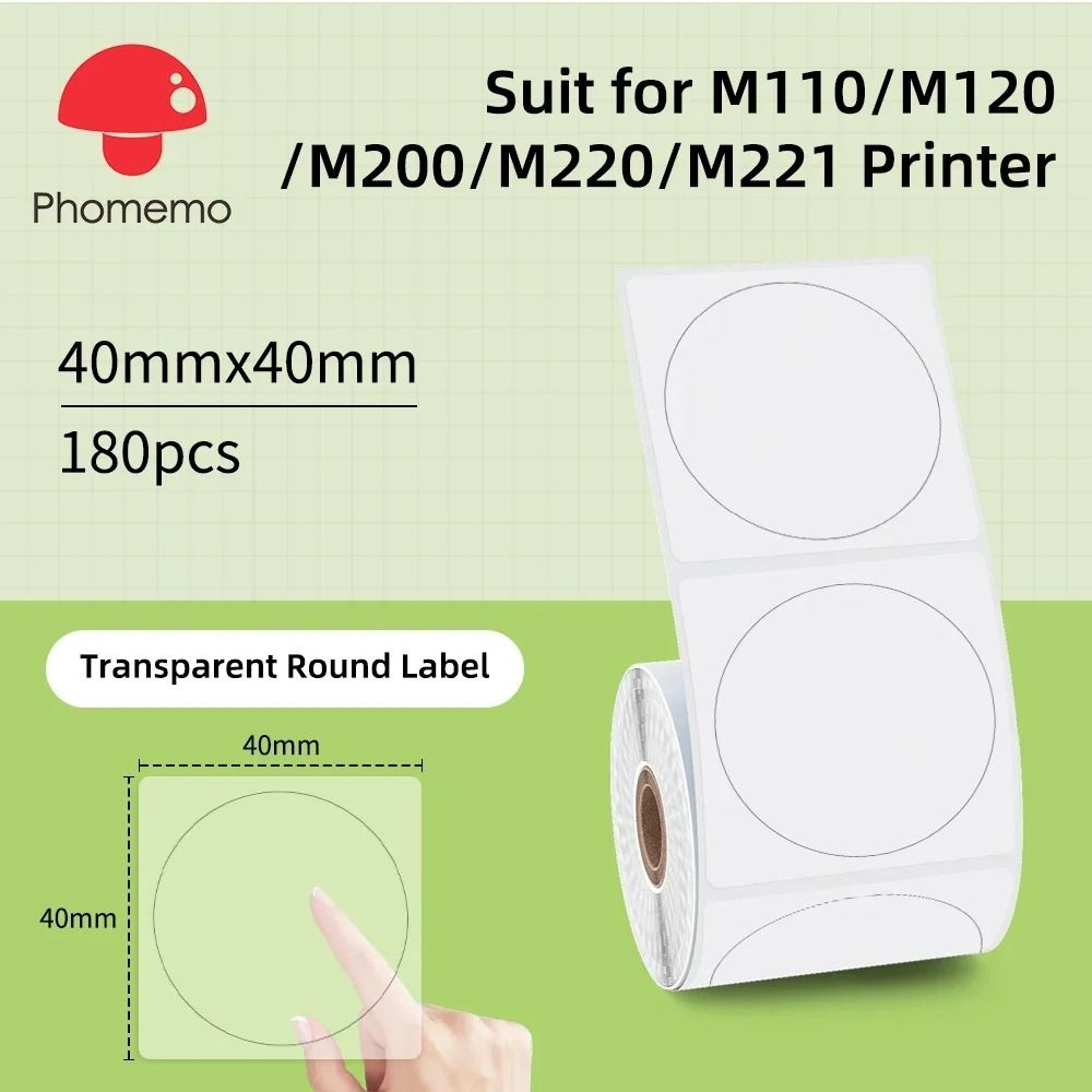 Phomemo M220 Portable Handheld Thermal Label Printer 75mm Print Width 26