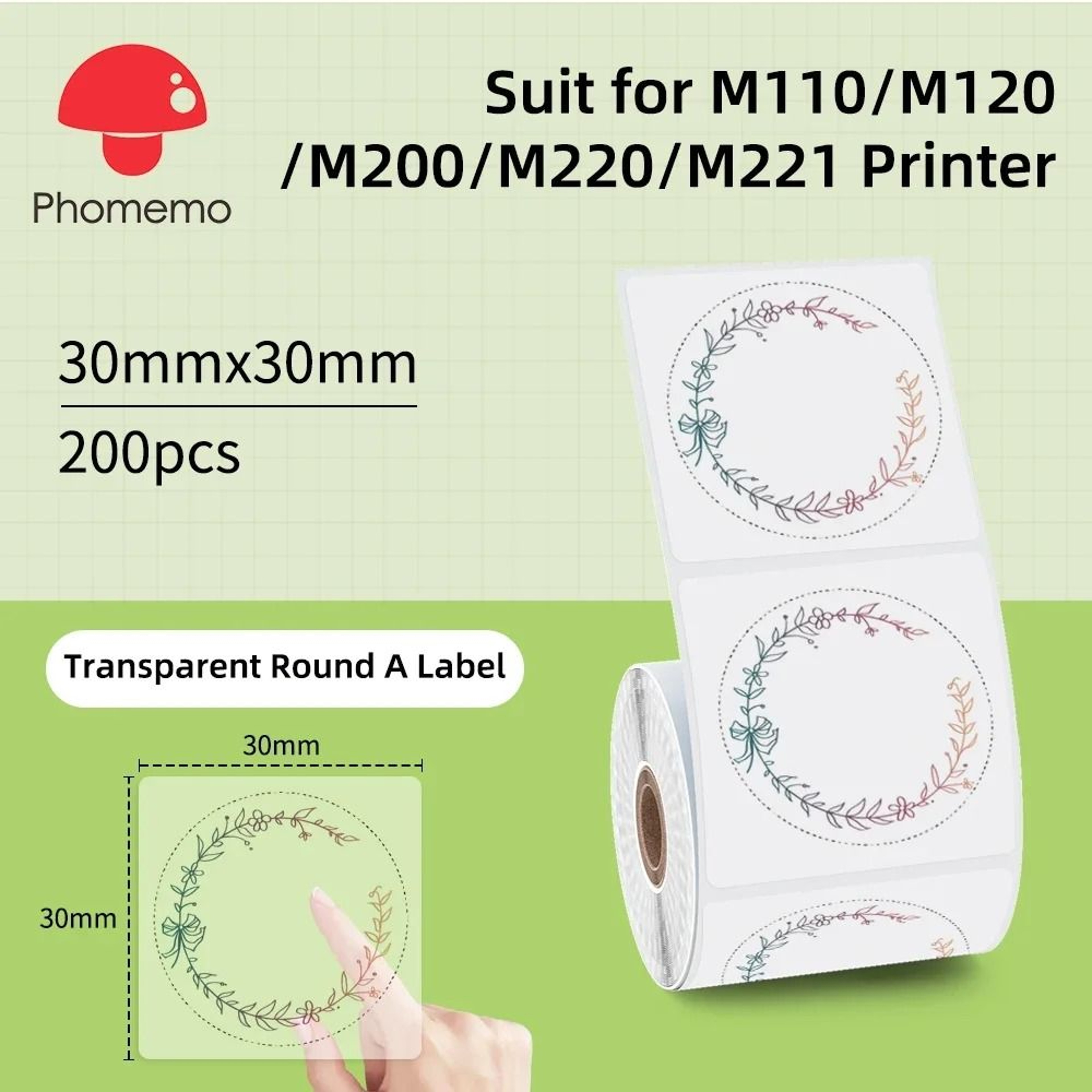Phomemo M220 Portable Handheld Thermal Label Printer 75mm Print Width 28