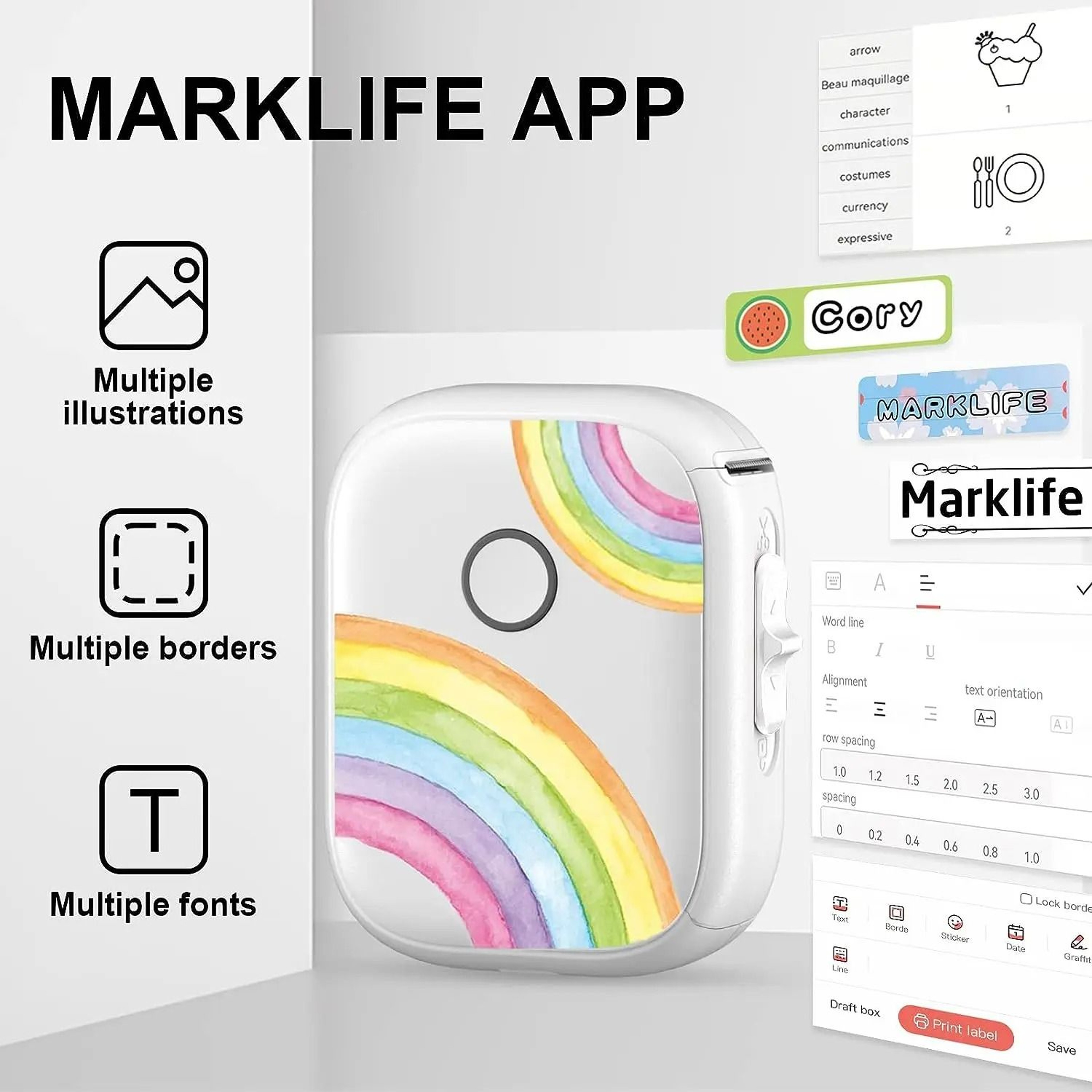 Marklife P12 Portable Bluetooth Thermal Label Printer 1