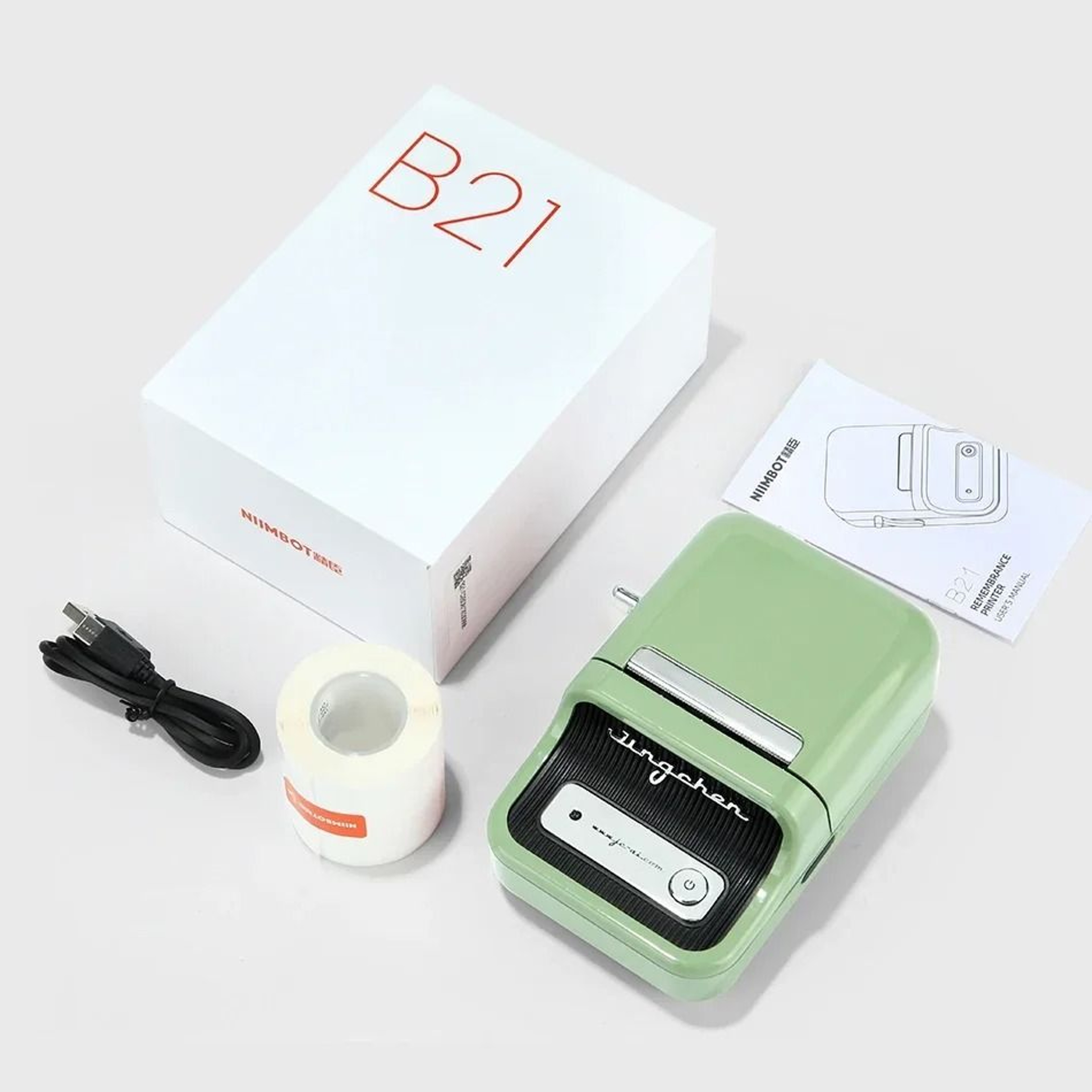 NIIMBOT B21 Mini Portable Wireless Thermal Barcode Label Printer 2050mm 8