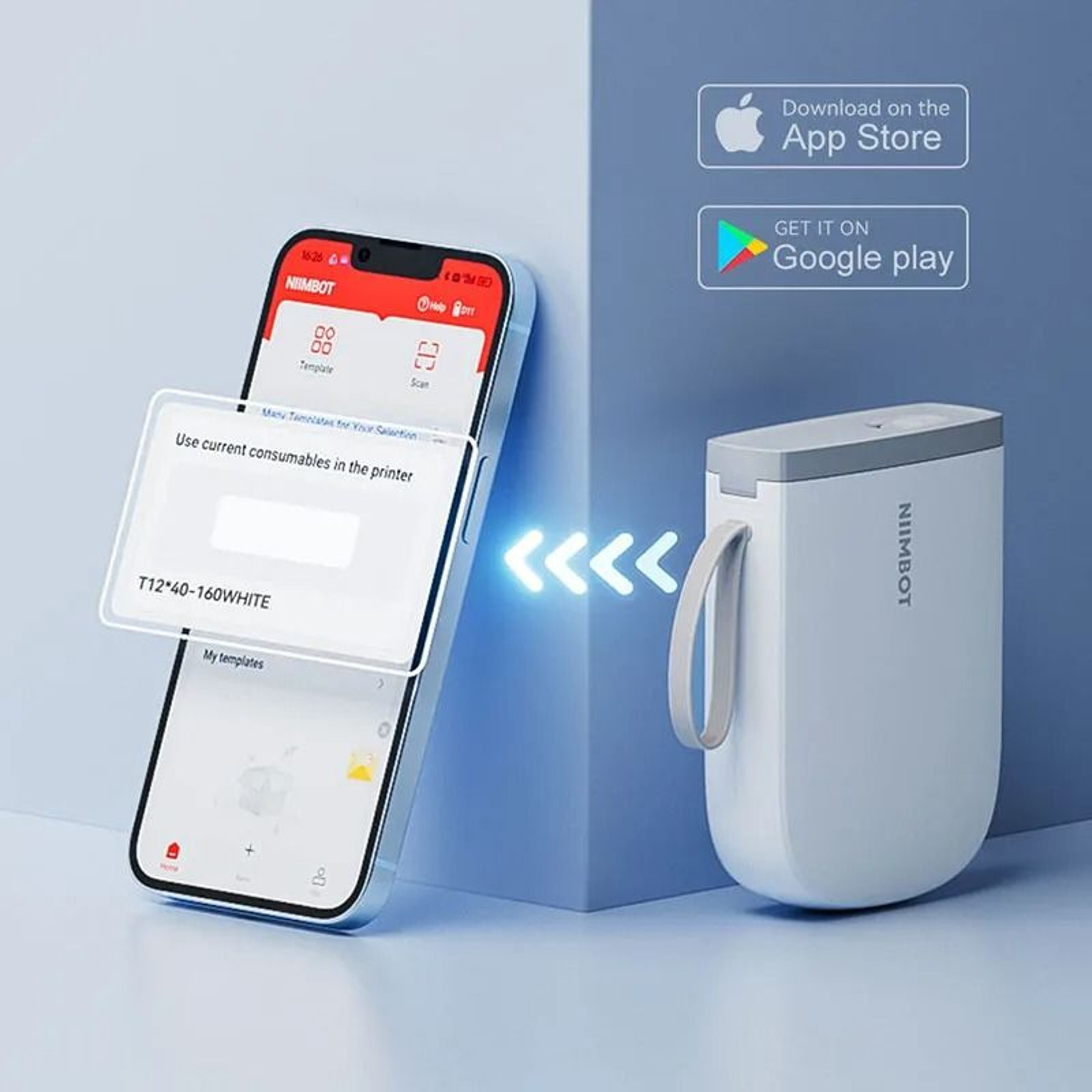 NIIMBOT D11 New Version Mini Portable 300DPI Wireless Thermal Label Printer 2