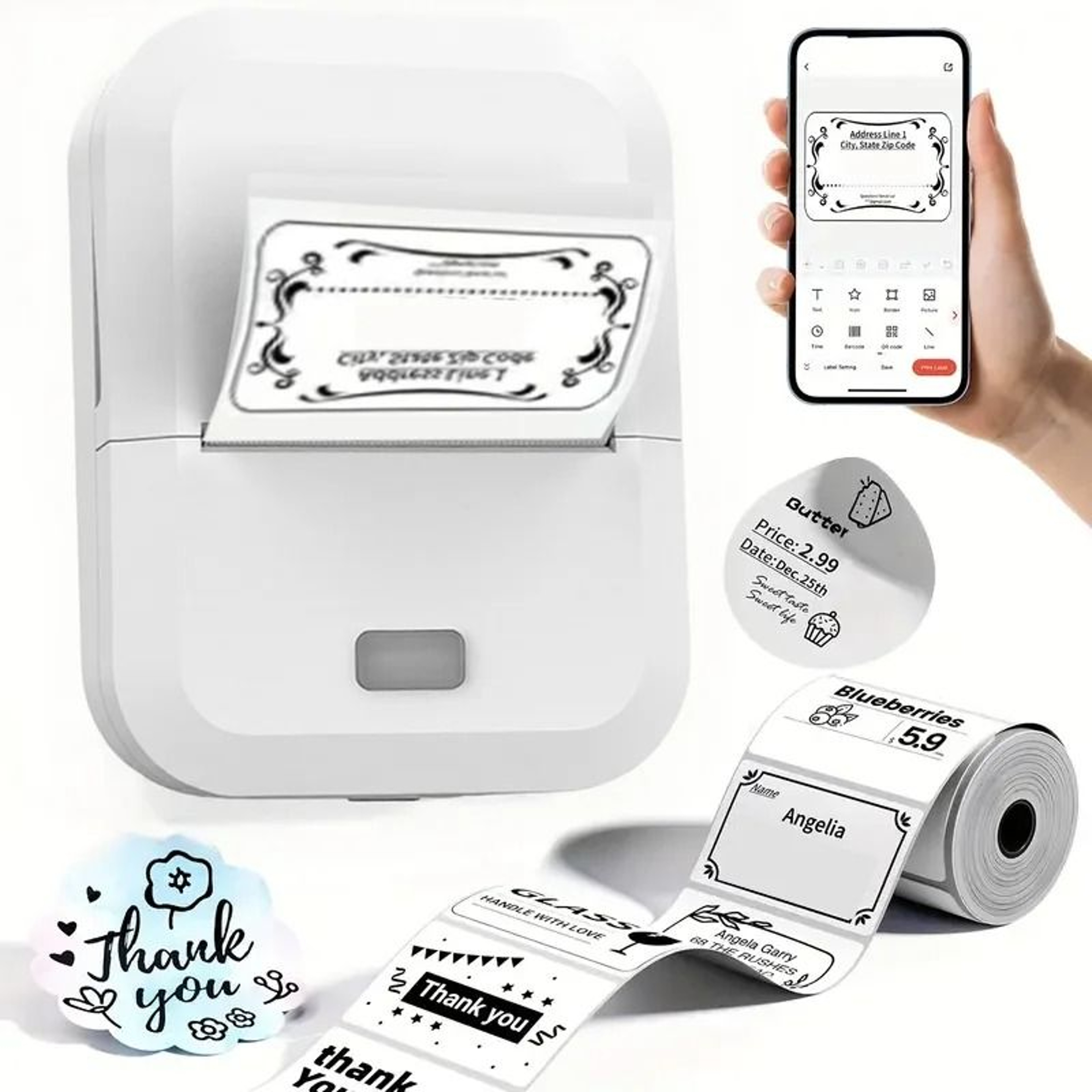 Marklife X2 Portable Mini Wireless Bluetooth Thermal Label Printer 2