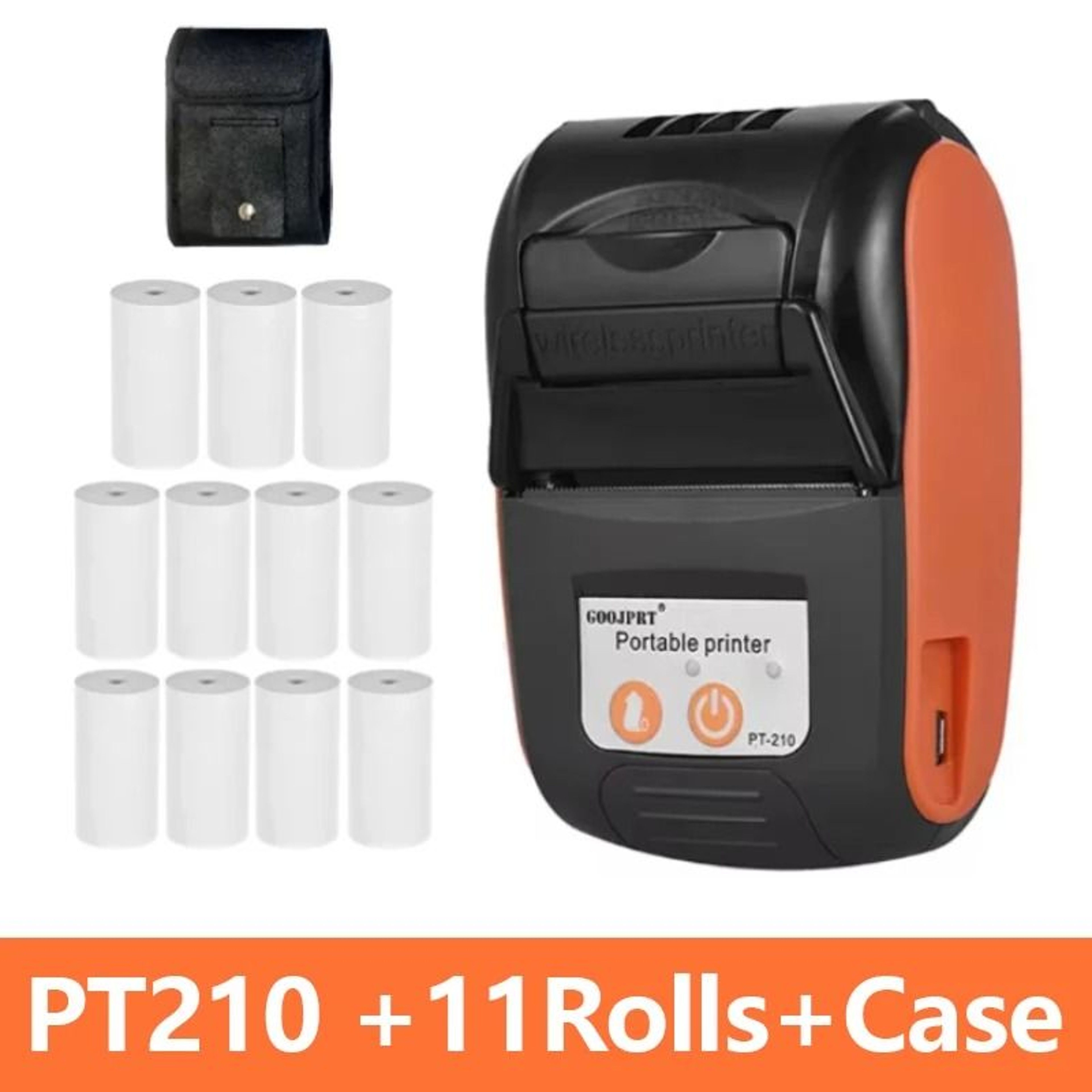 GOOJPRT PT210 Mini Portable 58mm Handheld Wireless POS Thermal Receipt  Label Printer 12