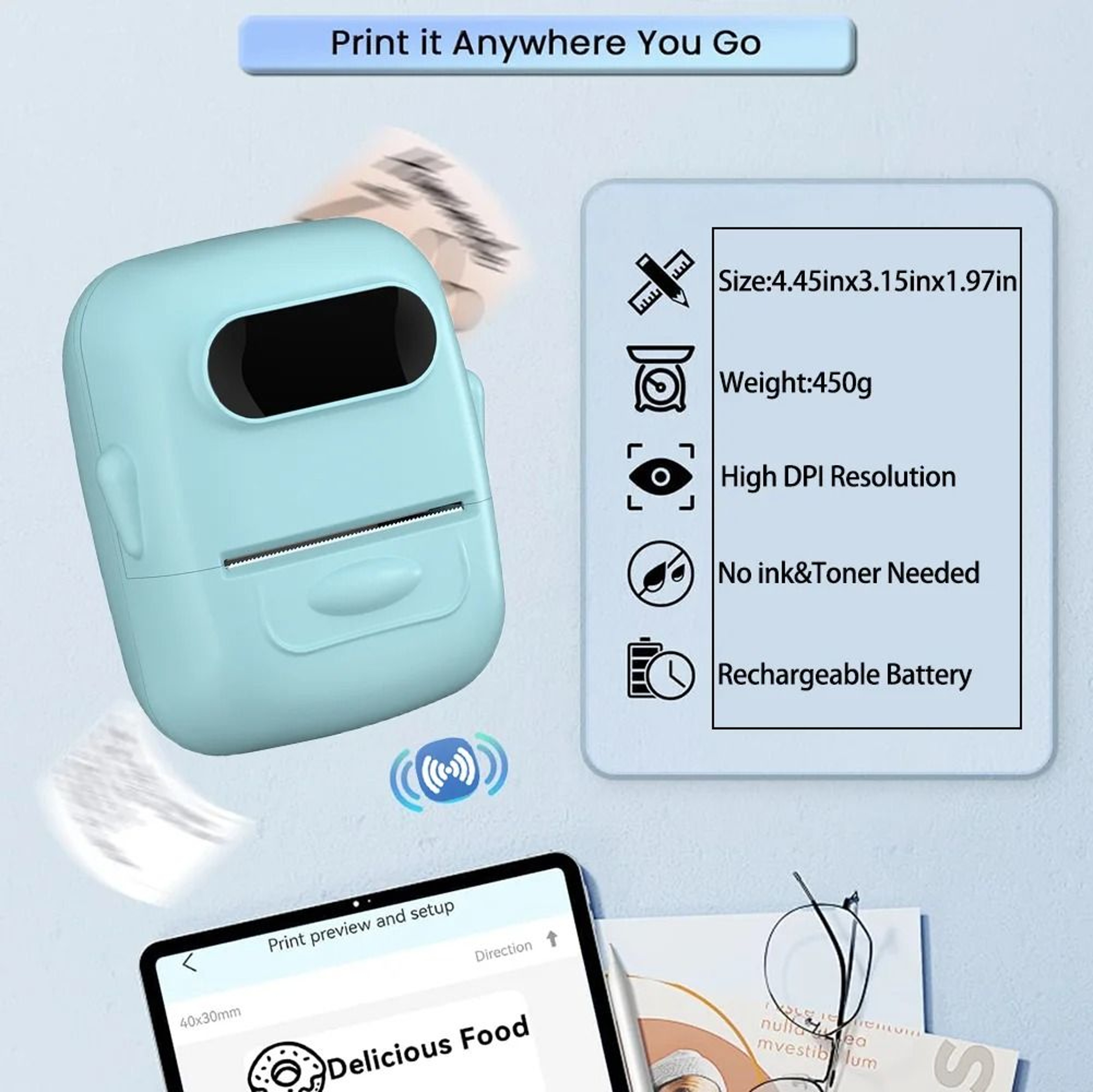 Marklife P50 Mini Wireless Thermal Label Printer 2