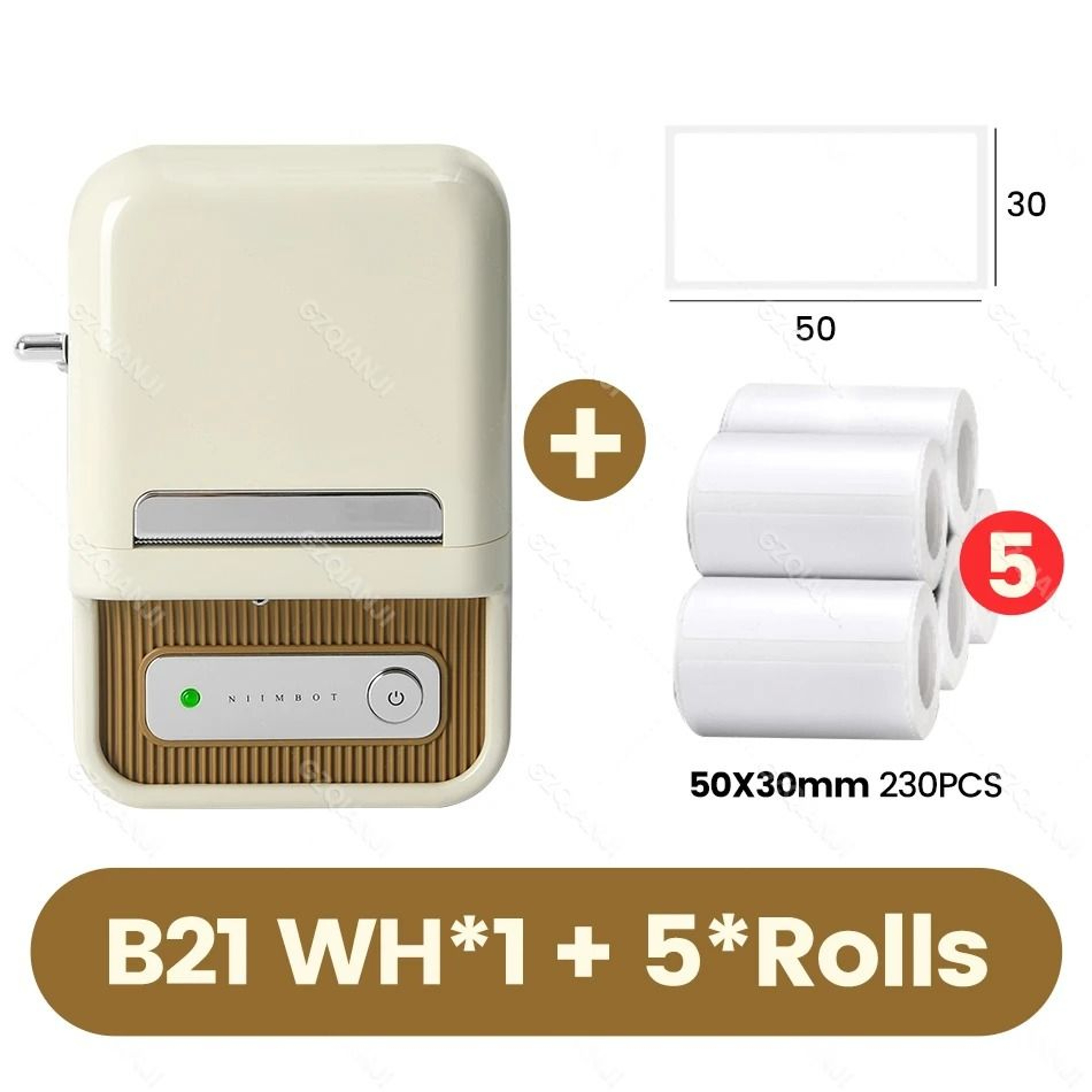 NIIMBOT B21 Portable Wireless Thermal Barcode  Jewelry Label Printer With Gift Tape 12