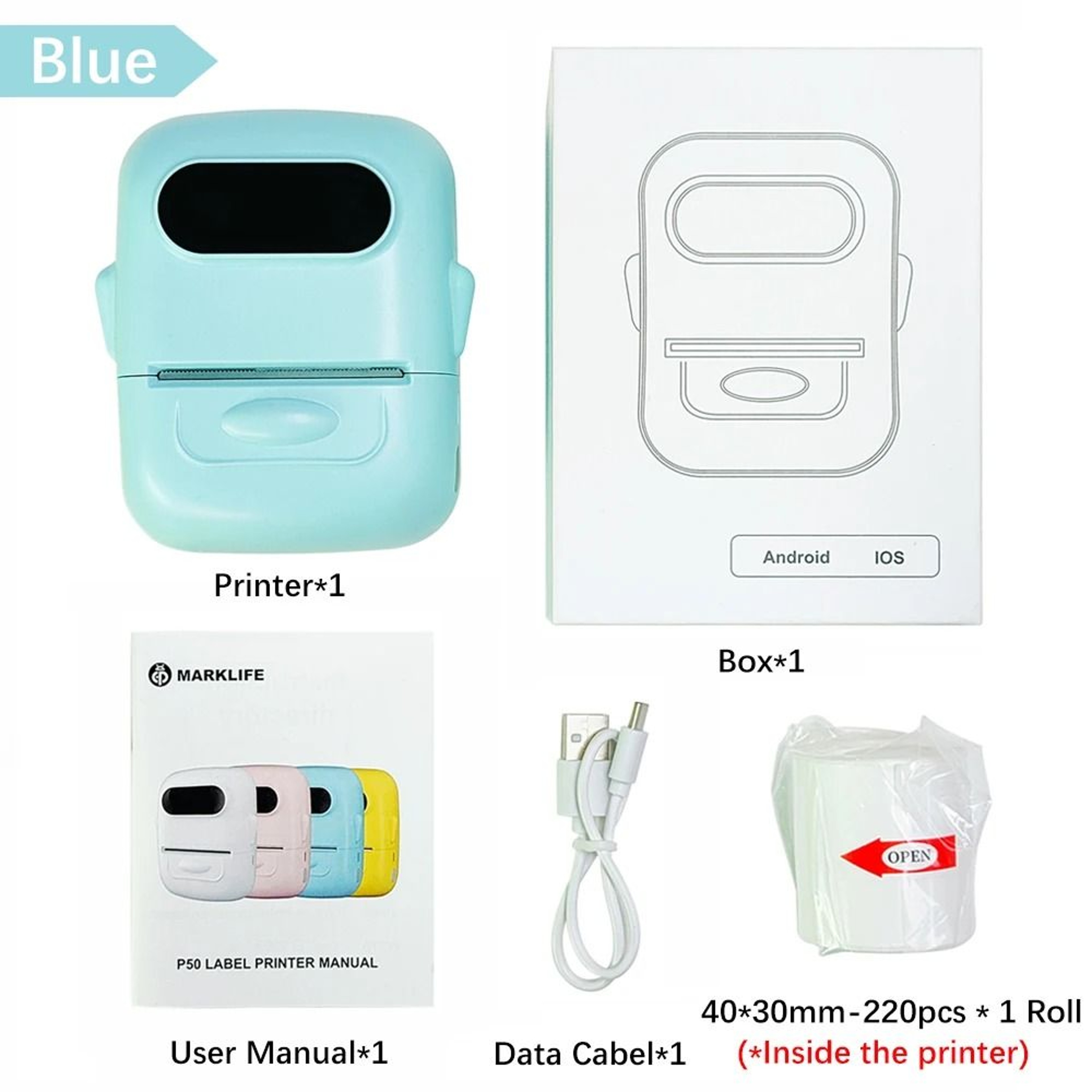 Marklife P50 Mini Portable Thermal Label Printer  Sticker Maker 10