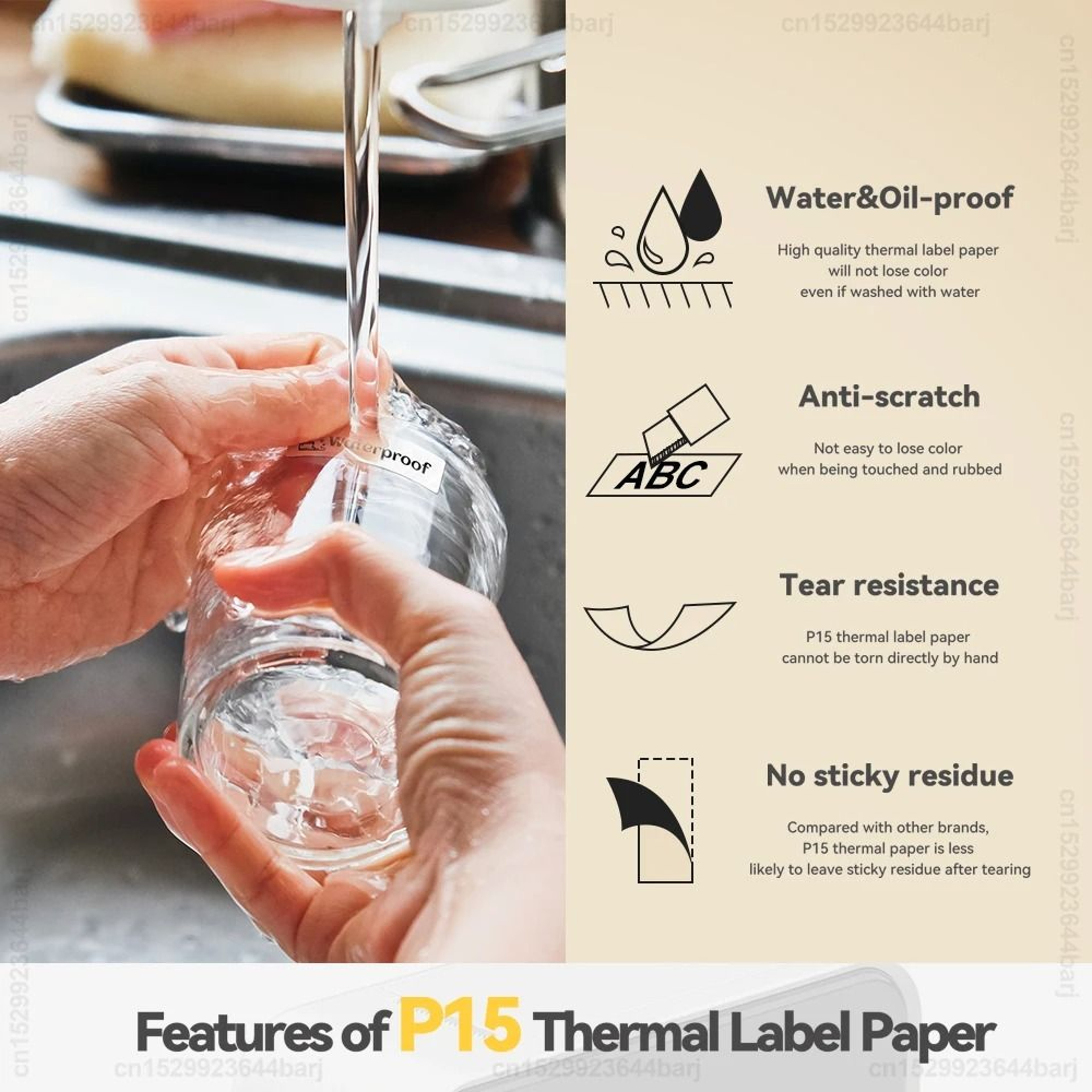 P15 Mini Wireless Bluetooth Thermal Label Printer  Sticker Maker 4
