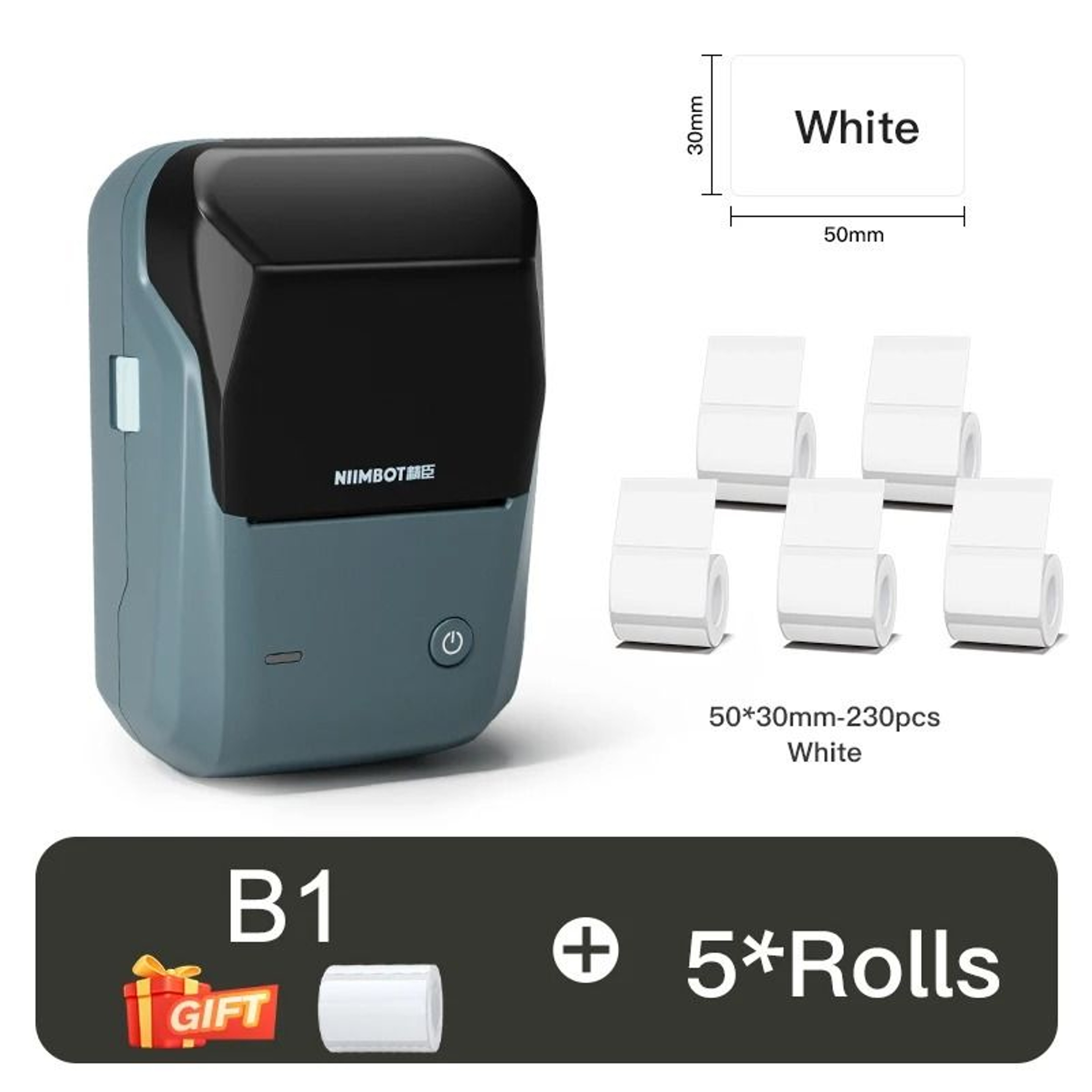 NIIMBOT B1 Portable Wireless Bluetooth Thermal Label Printer  Jewelry Sticker Maker 8