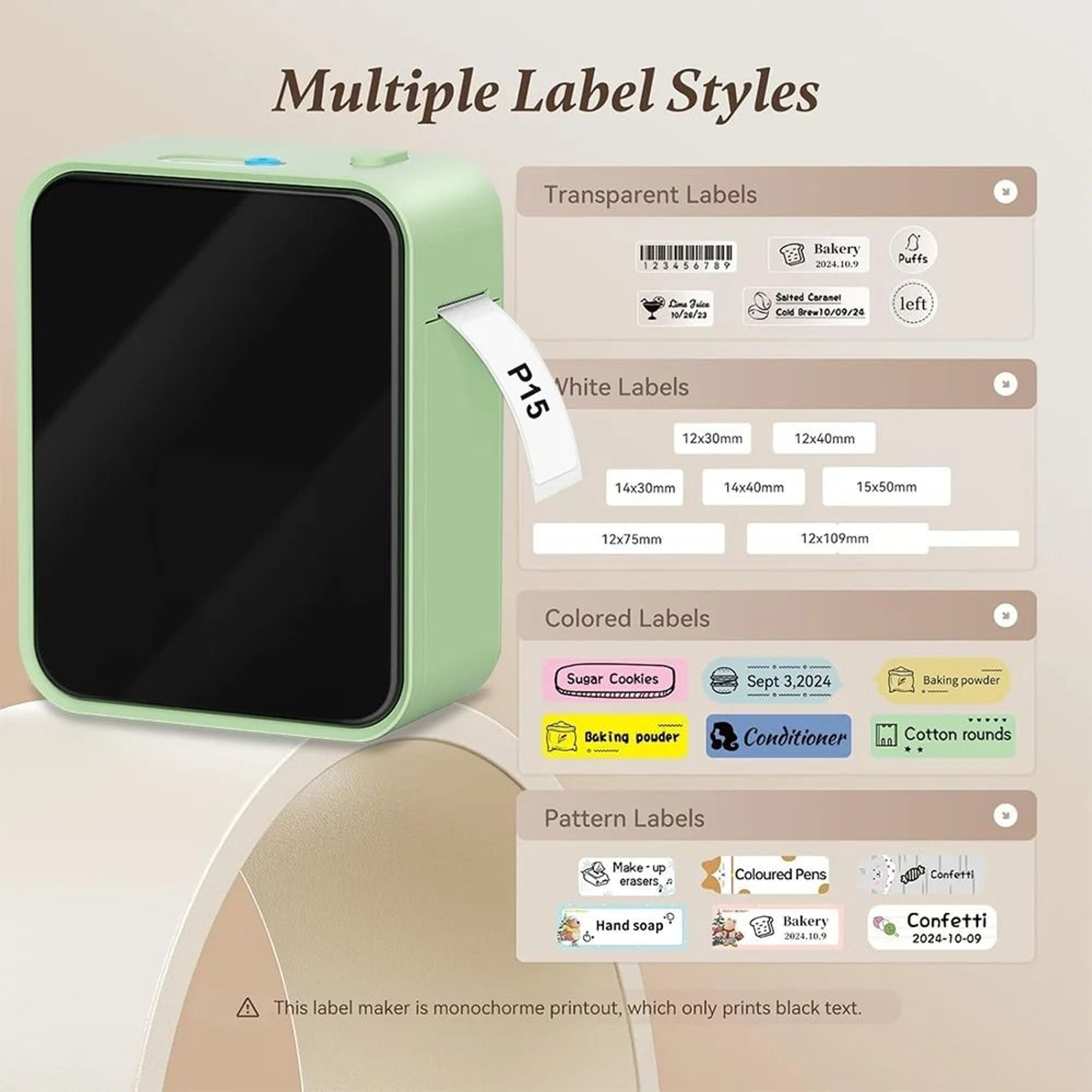 Marklife P15 Mini Portable Bluetooth Thermal Label Printer  Sticker Maker 1