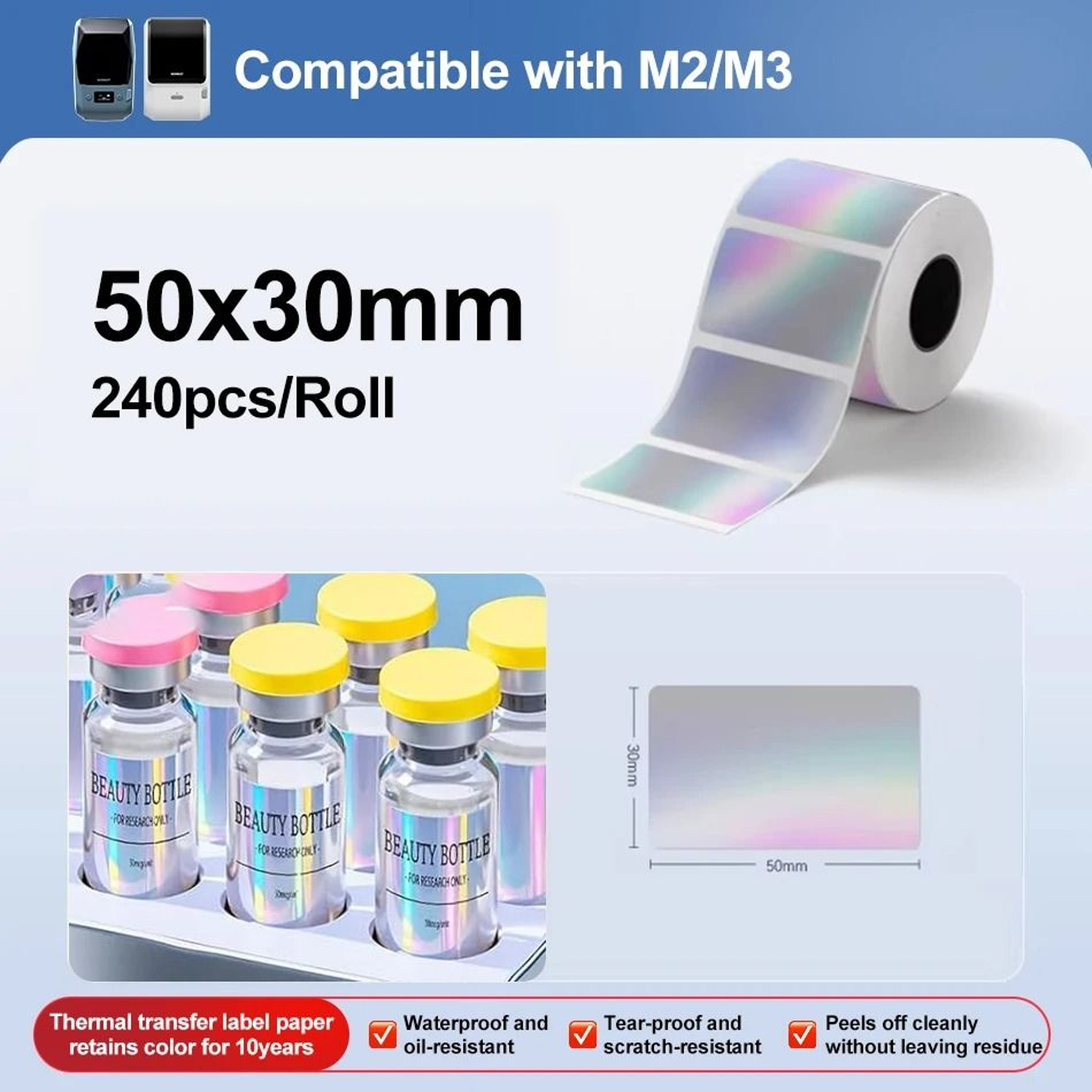NIIMBOT M2 300DPI Portable Thermal Transfer Label Printer  Apparel Tag Maker 18