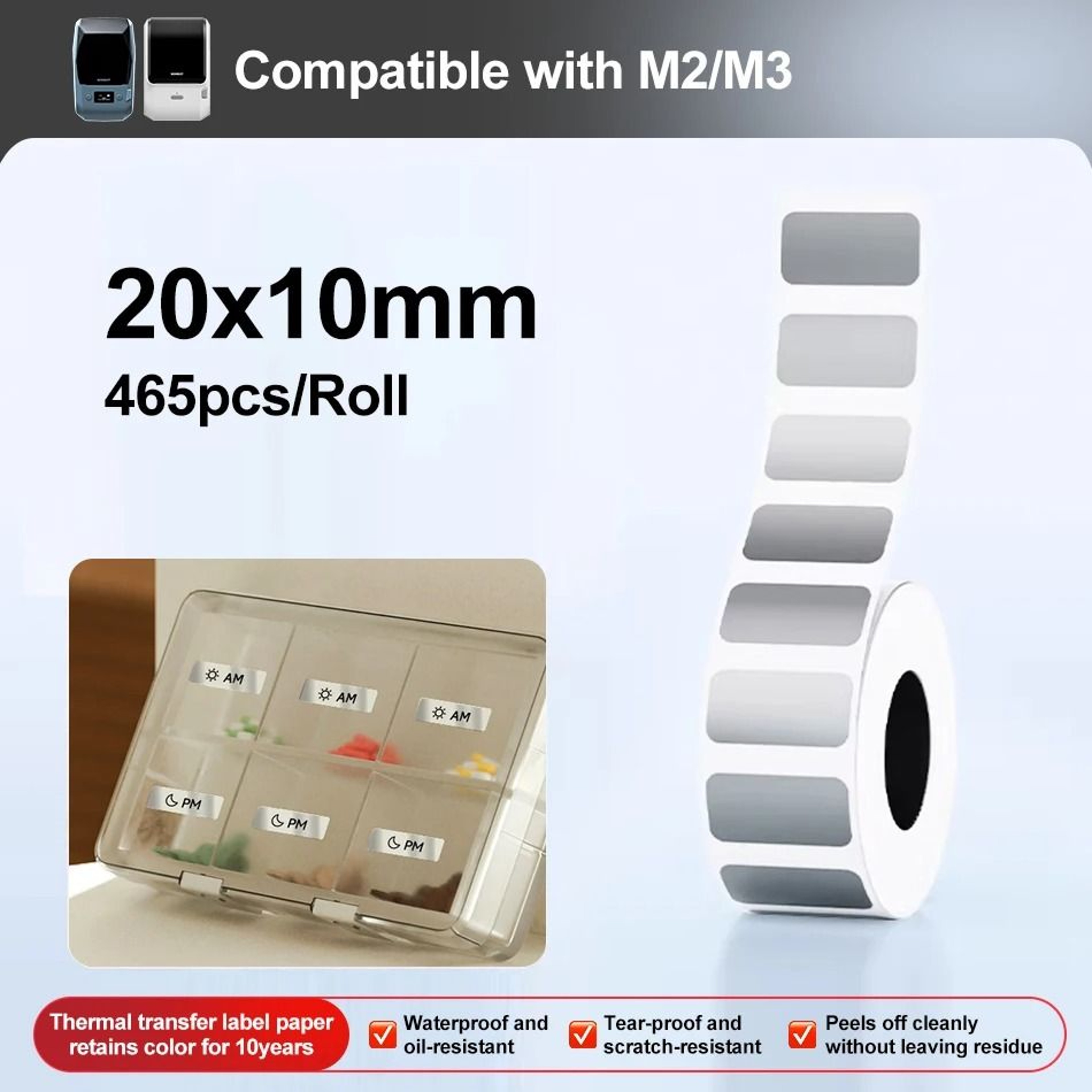 NIIMBOT M2 300DPI Portable Thermal Transfer Label Printer  Apparel Tag Maker 21