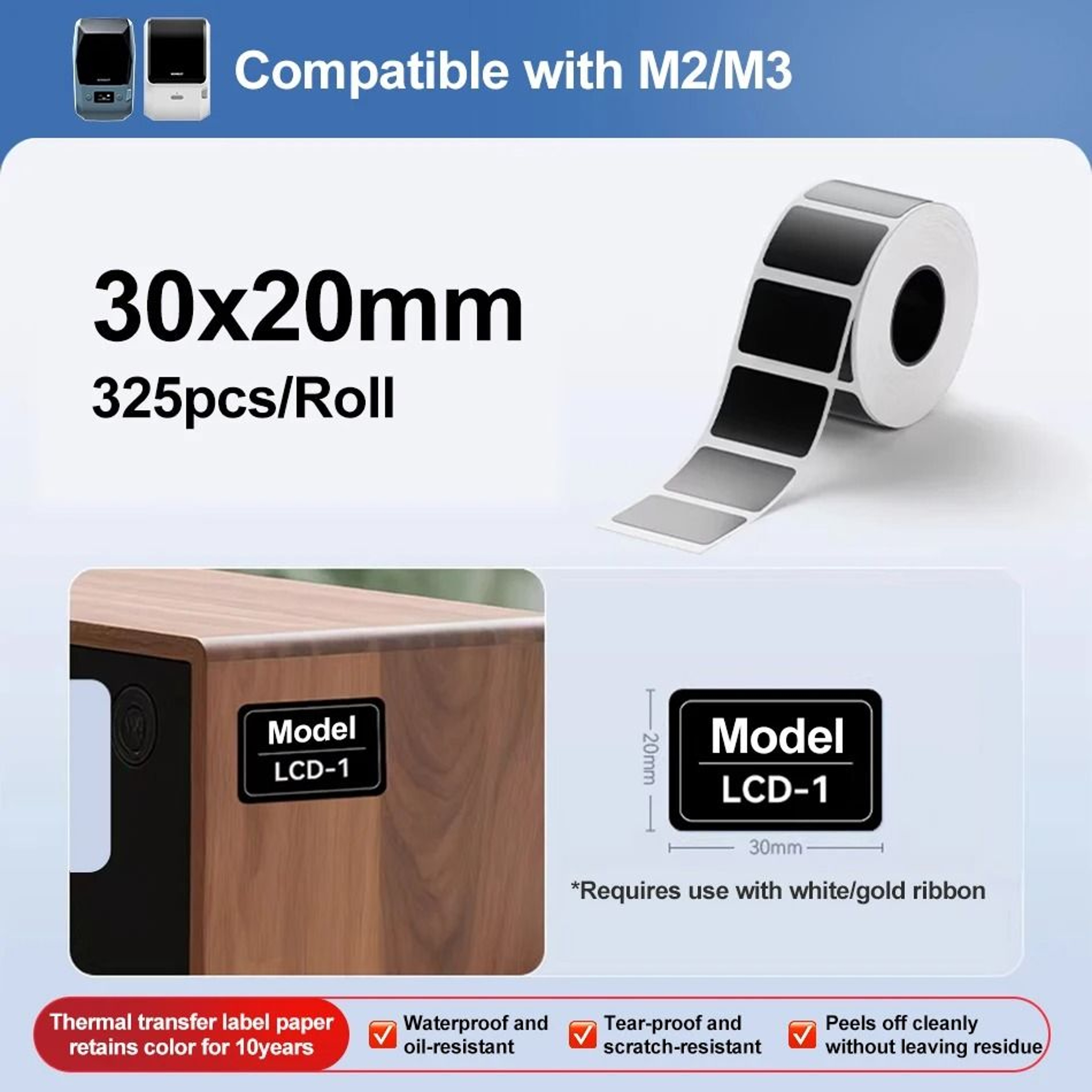 NIIMBOT M2 300DPI Portable Thermal Transfer Label Printer  Apparel Tag Maker 22