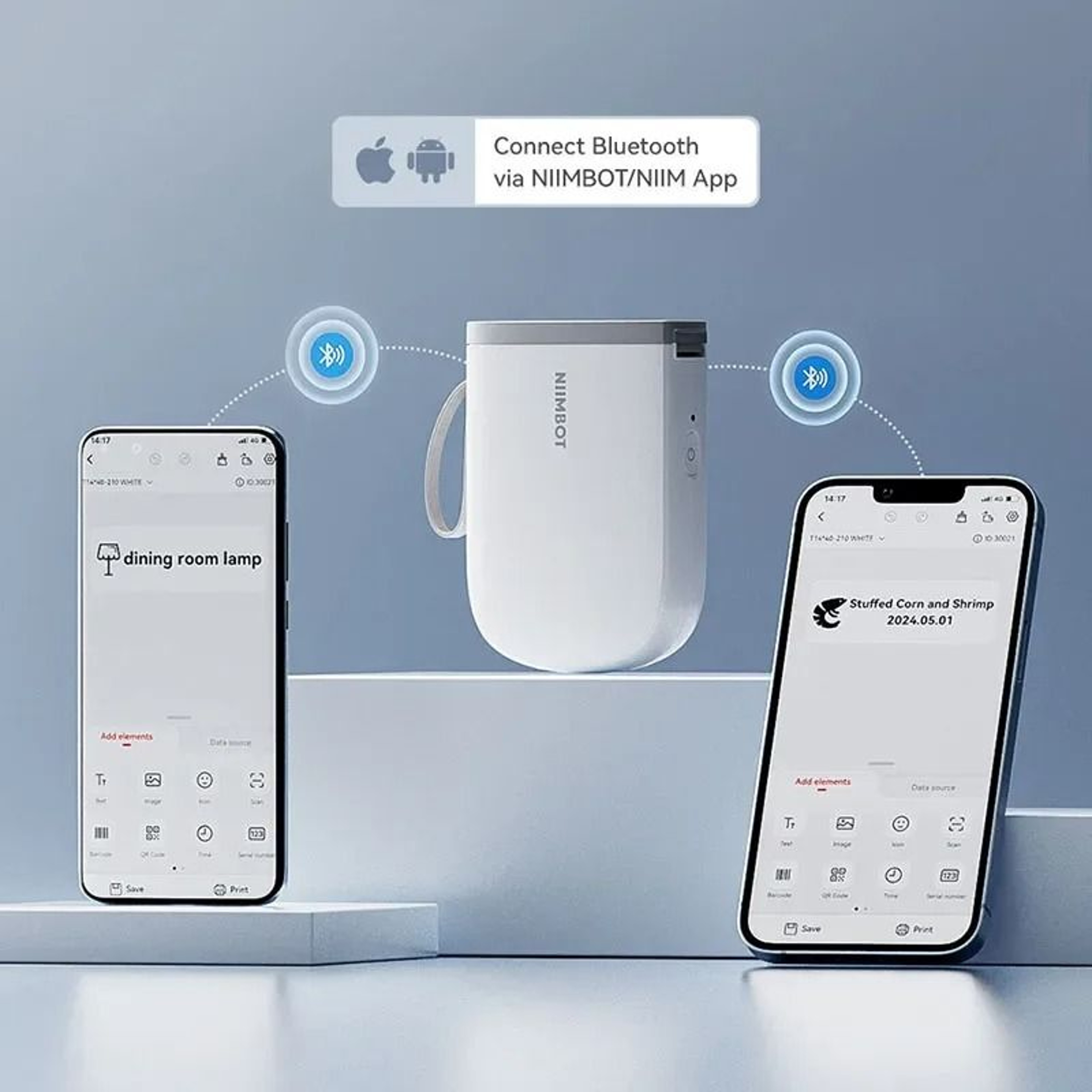 NIIMBOT D11H 300DPI Mini Portable Wireless Bluetooth Thermal Label Maker 1