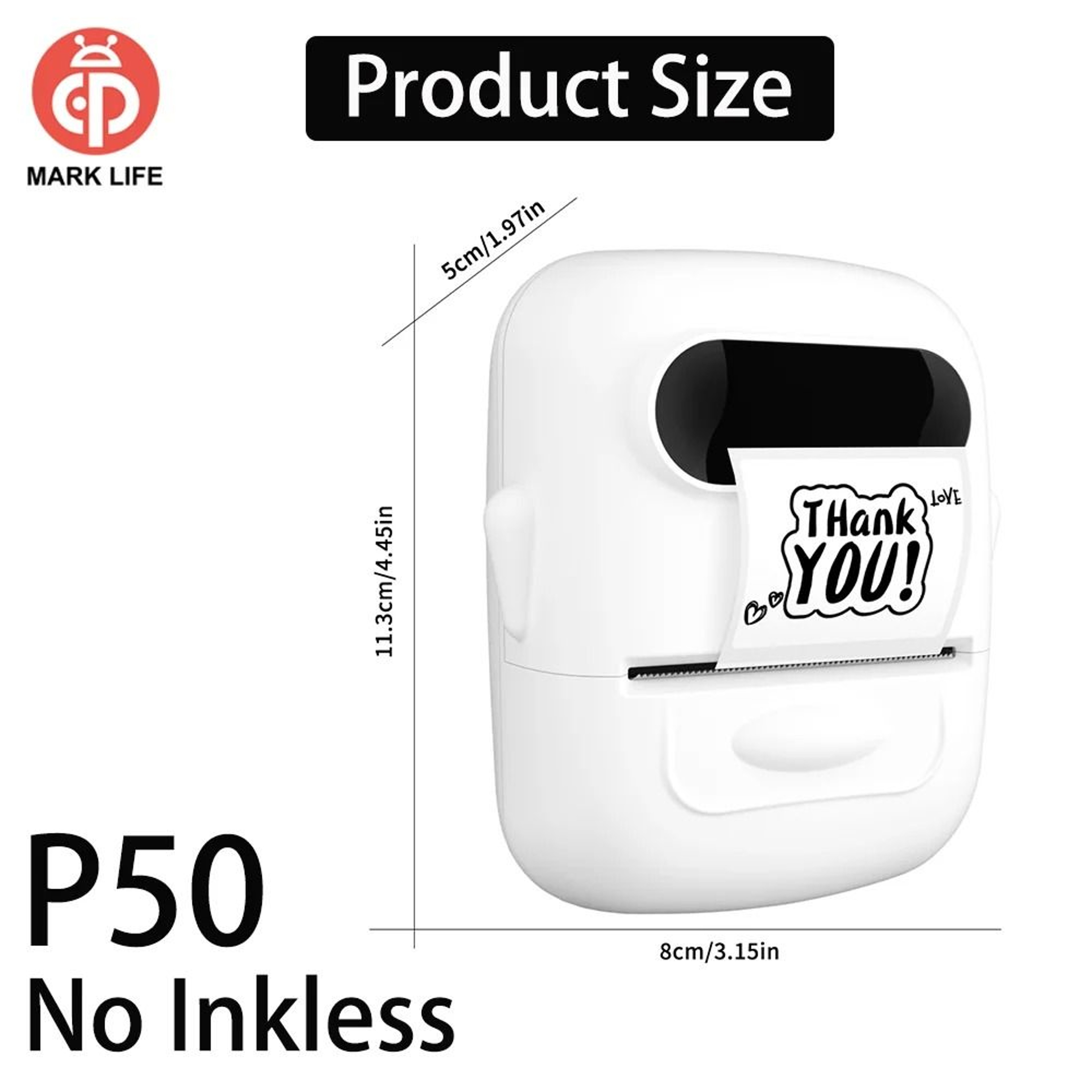 Marklife P50 Mini Portable Bluetooth Thermal Label Printer  Custom Sticker Maker 2