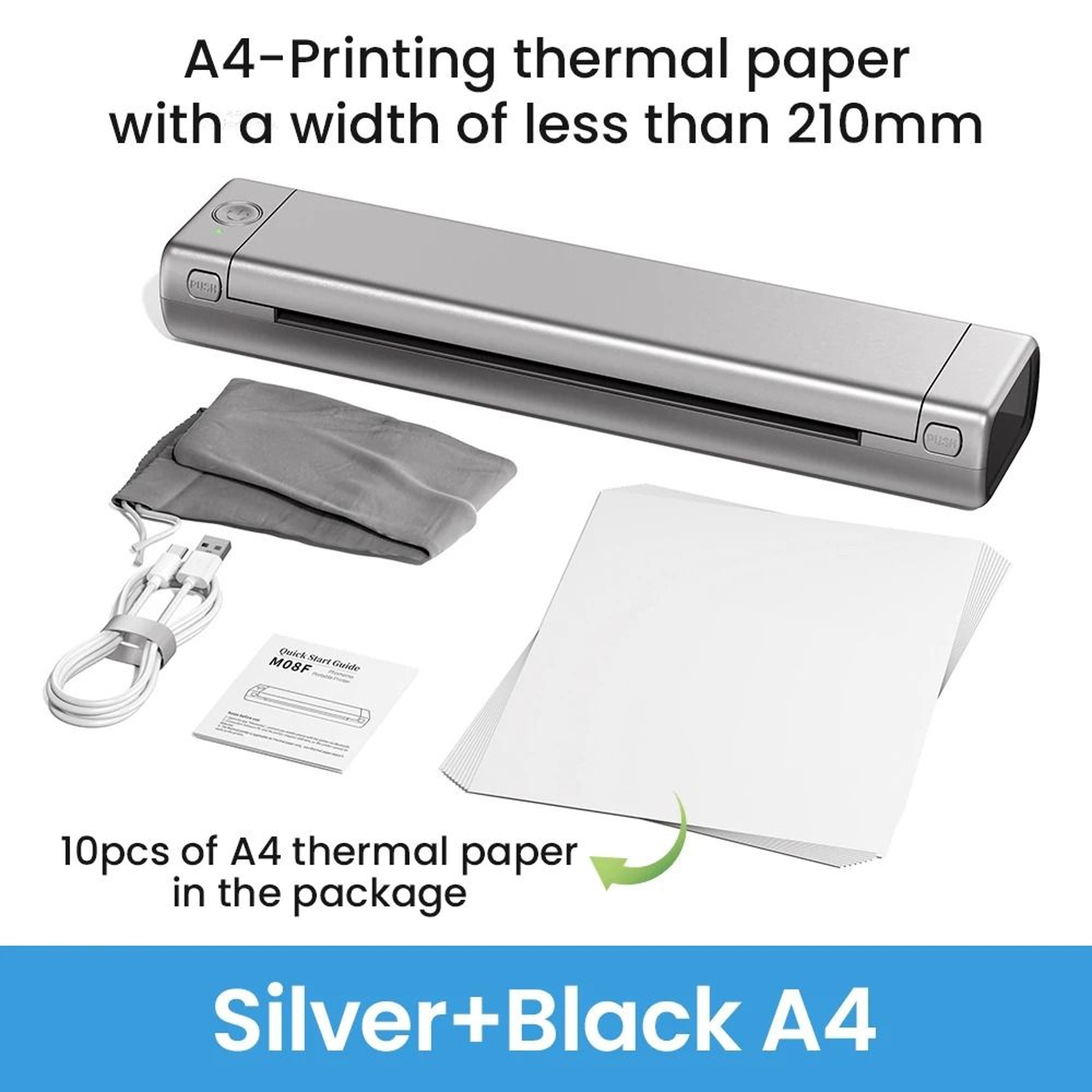 Phomemo M08F Portable A4 Wireless Thermal Printer  Bluetooth Tattoo Stencil Maker 11