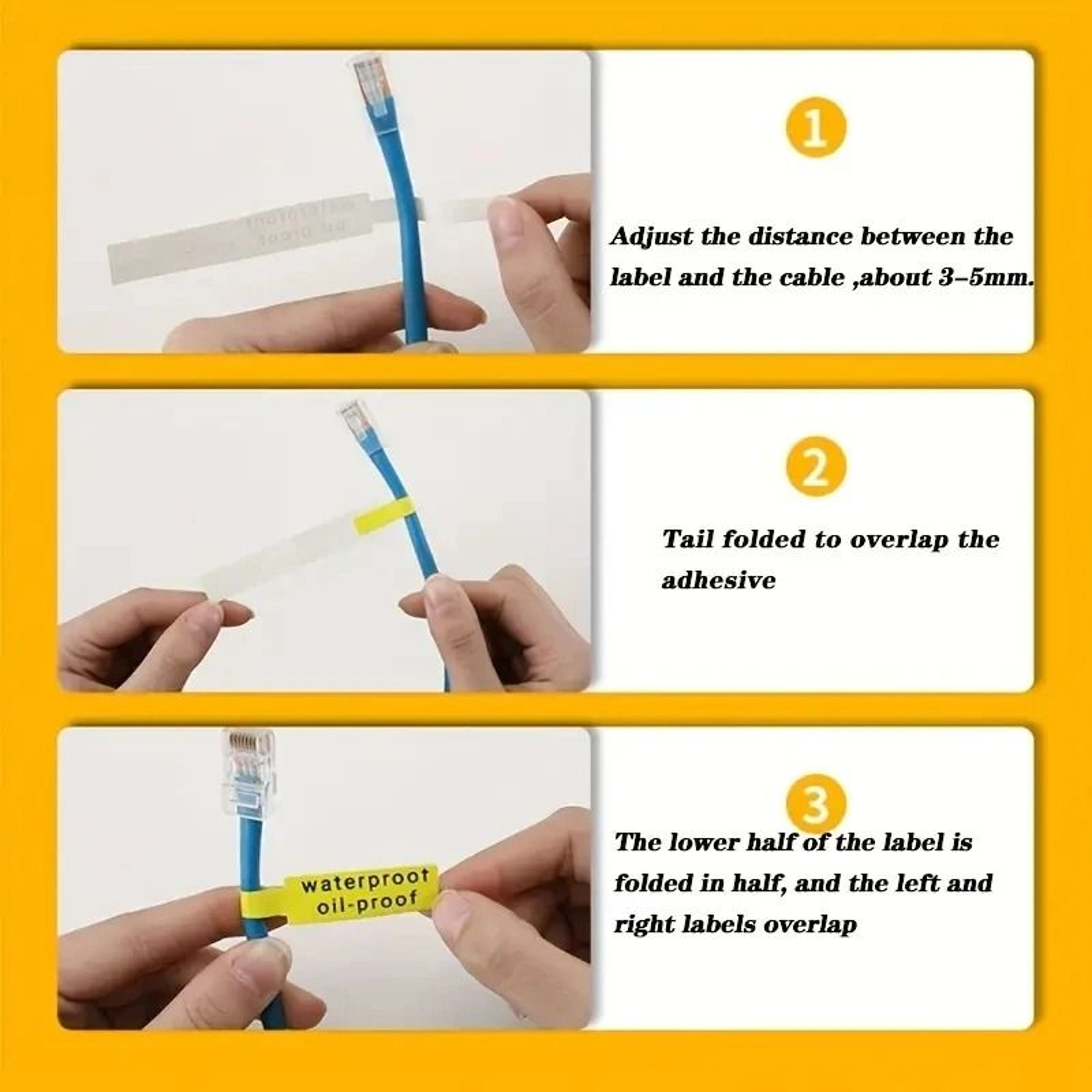 Marklife Waterproof TearResistant Thermal Cable Label Roll Compatible With P15  M1  P12 2