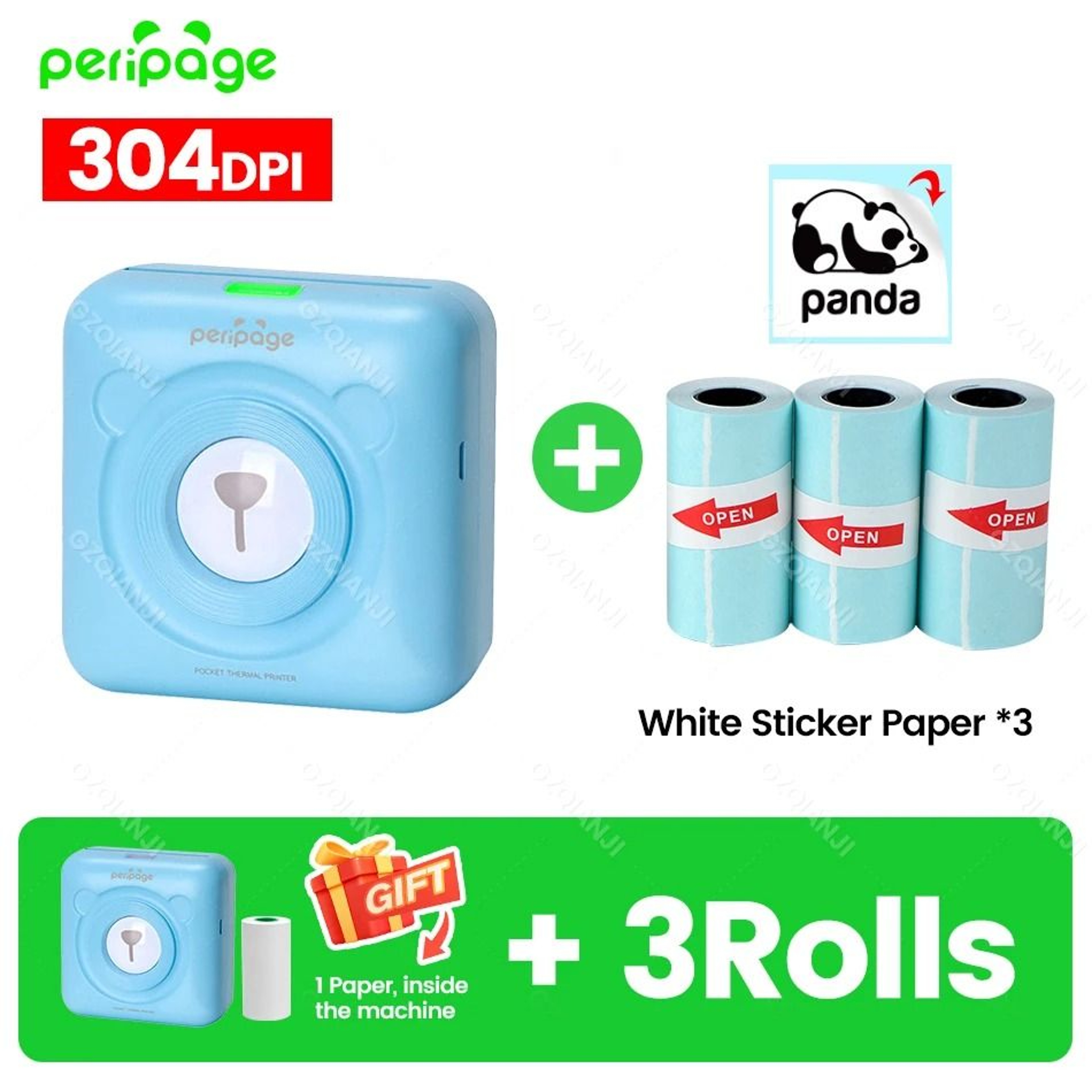 PeriPage A6 300DPI Mini Bluetooth Thermal Photo  Label Printer 9