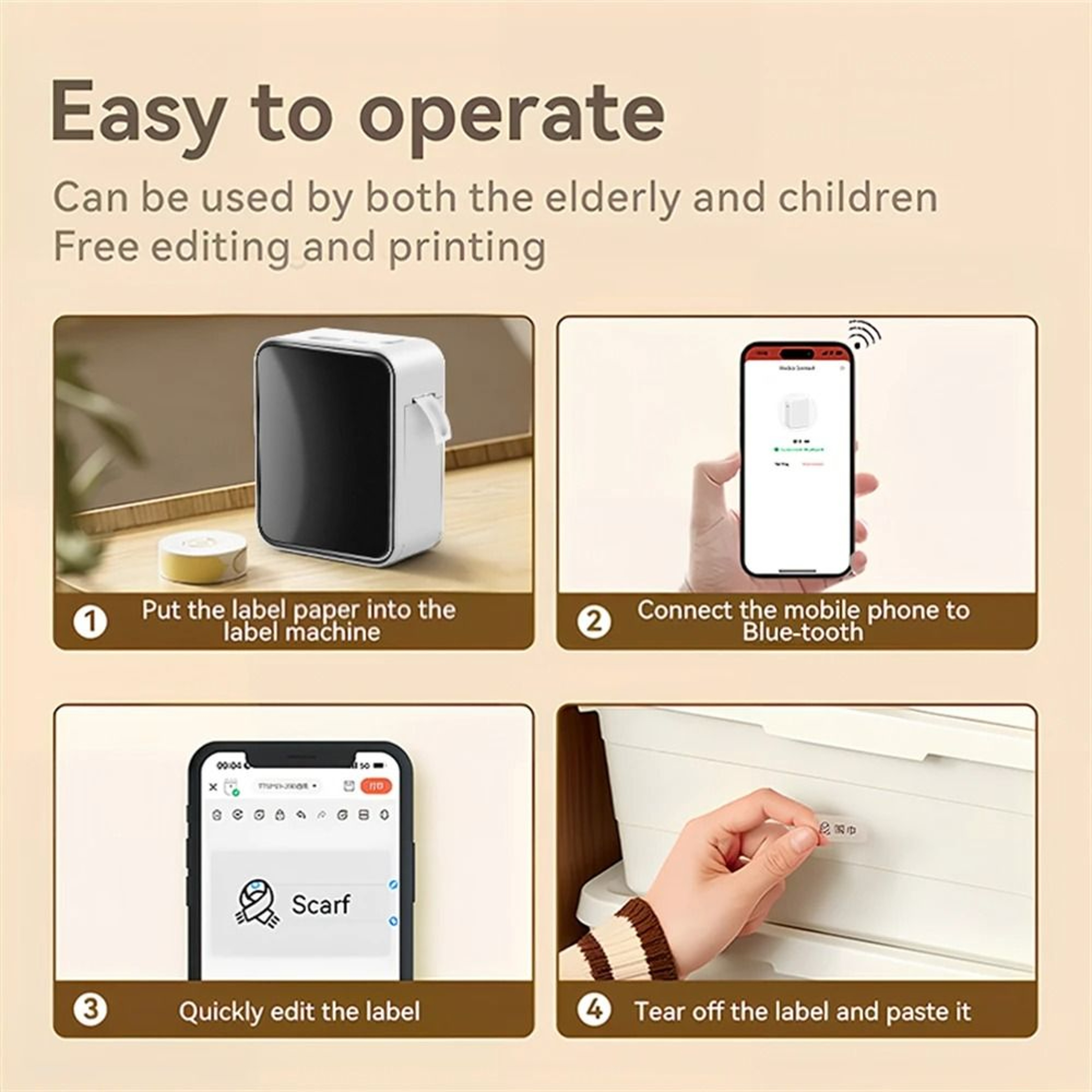 Marklife P15 Portable Bluetooth Thermal Label Printer 4