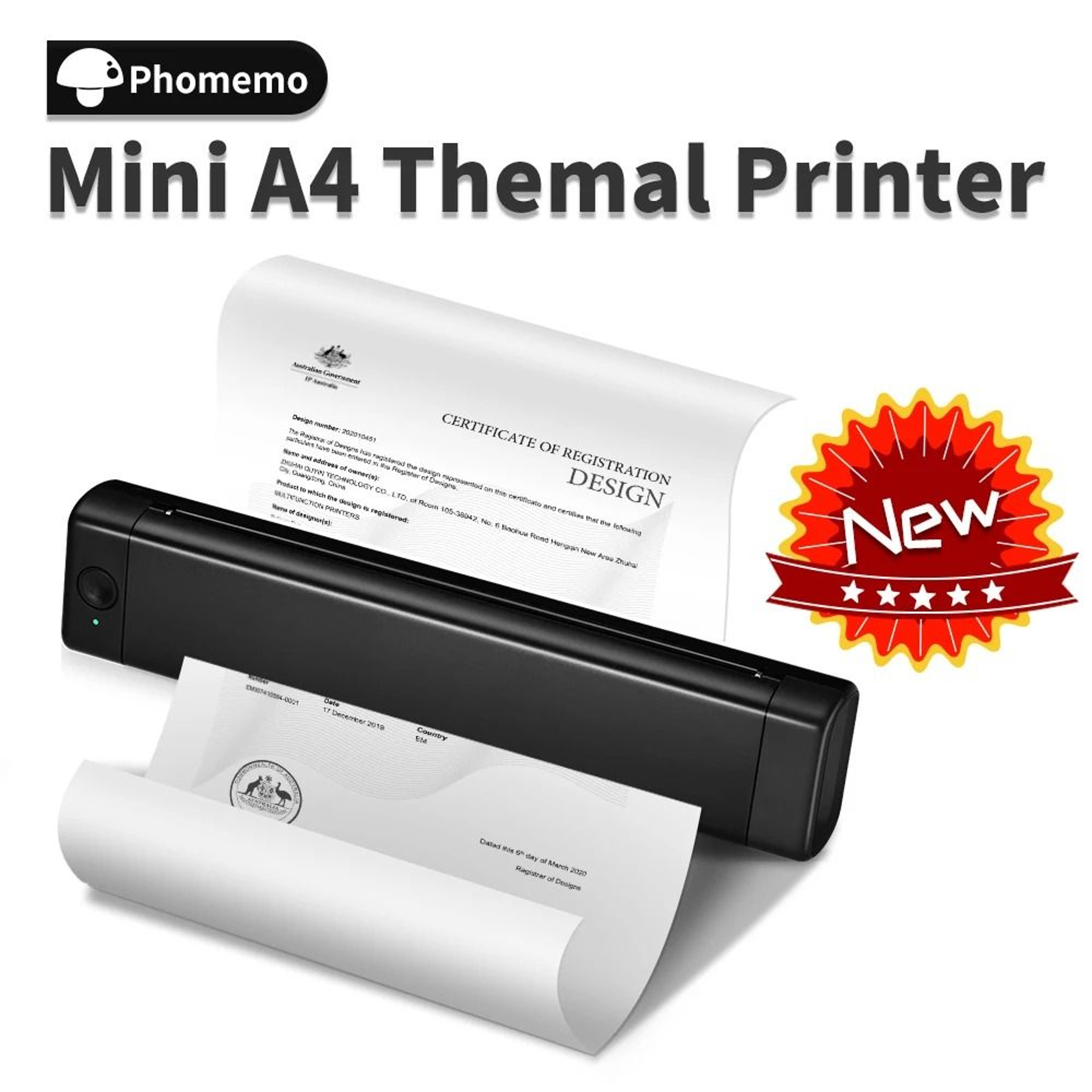Phomemo M08F Wireless Portable A4 Thermal Travel Printer 0