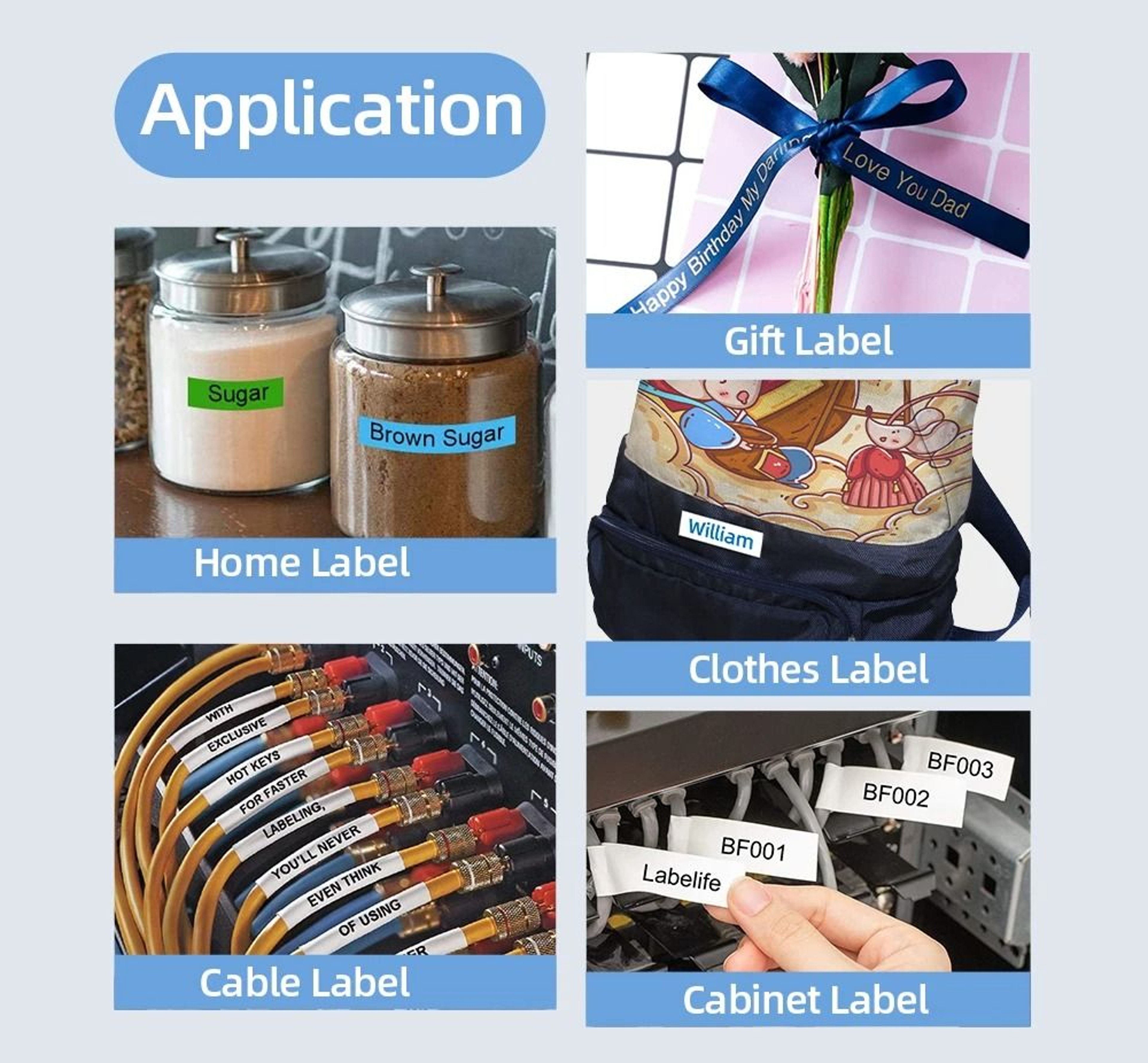 E1000Pro Industrial Thermal Transfer Portable Handheld Label Maker 5