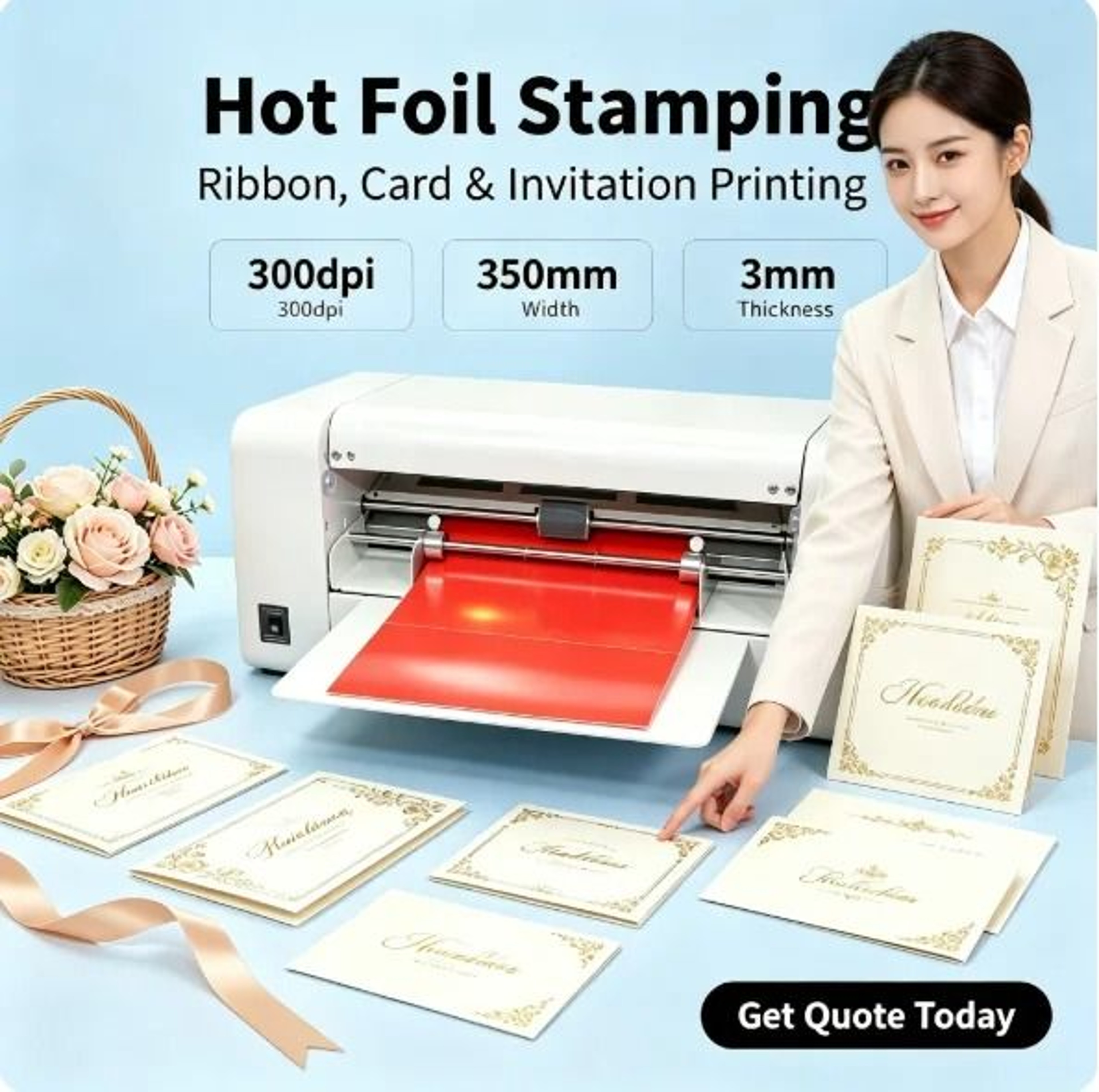 Amydor 360A Automatic Digital Hot Foil Stamping Machine  Ribbon Printer 1