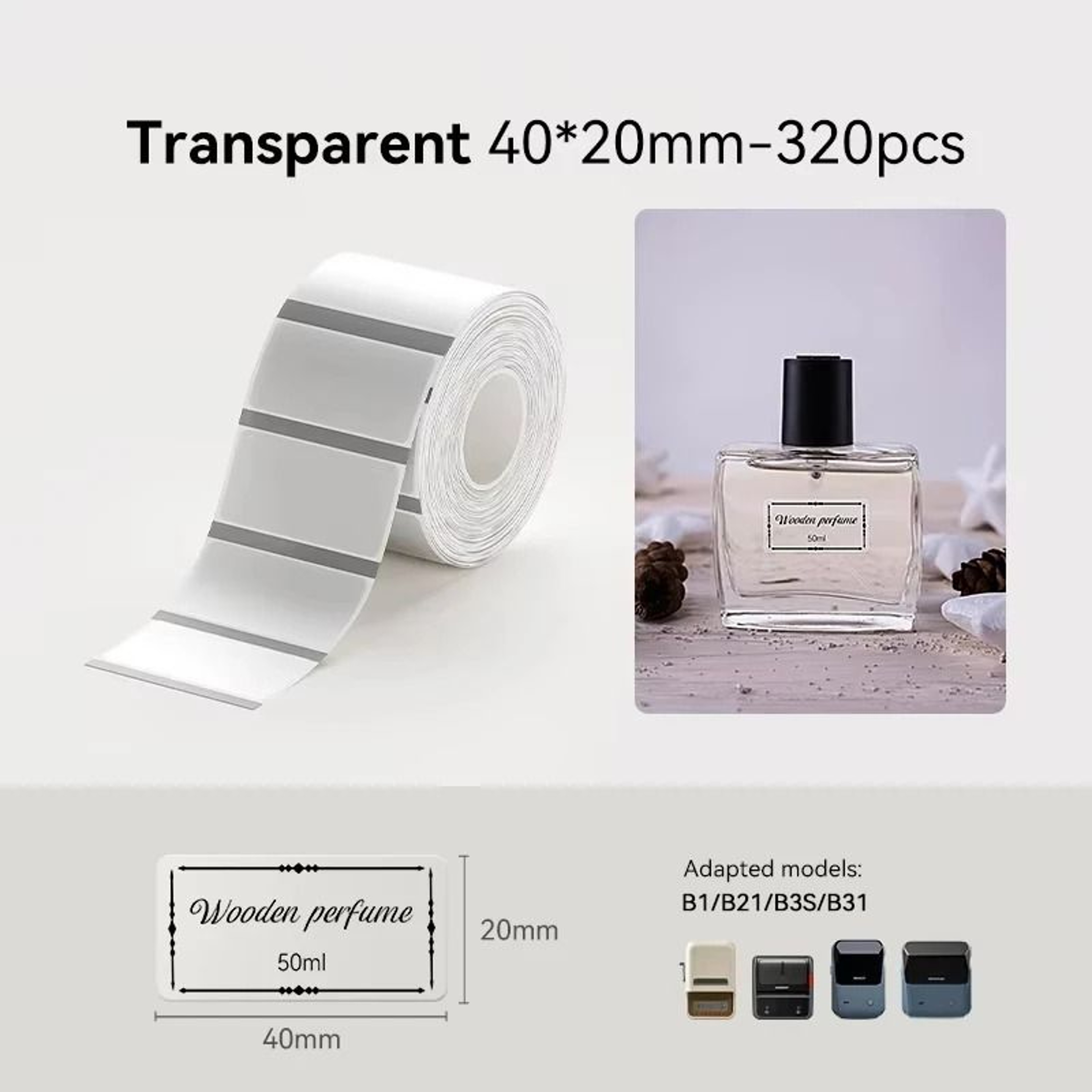 NIIMBOT SelfAdhesive Thermal Label Paper Rolls For B1  B21 Printers 13