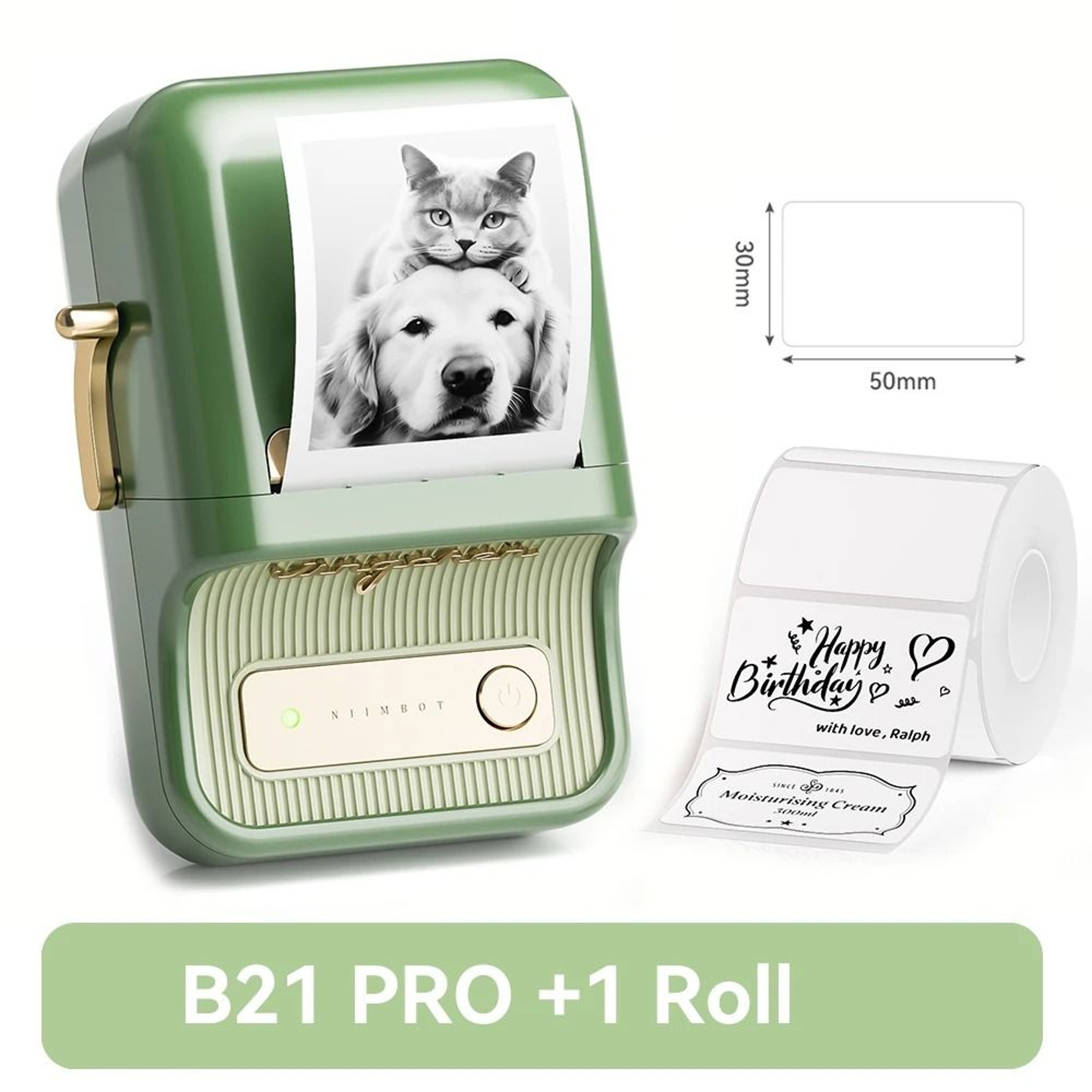 NIIMBOT B21 Pro 300DPI HighDefinition Thermal Photo  Barcode Label Printer 19