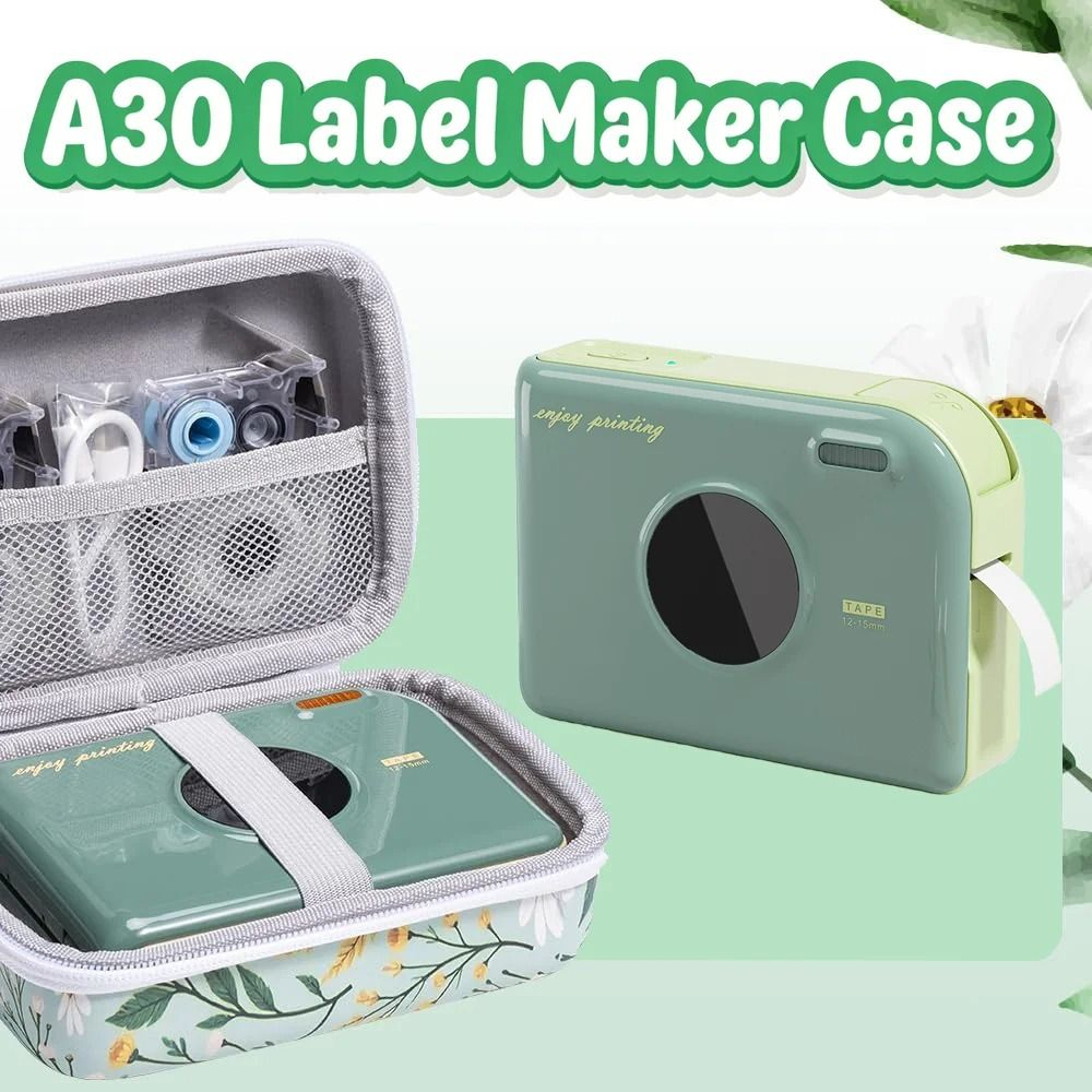 Phomemo A30 Wireless Bluetooth Gift Ribbon  Label Printer With Storage Case 1