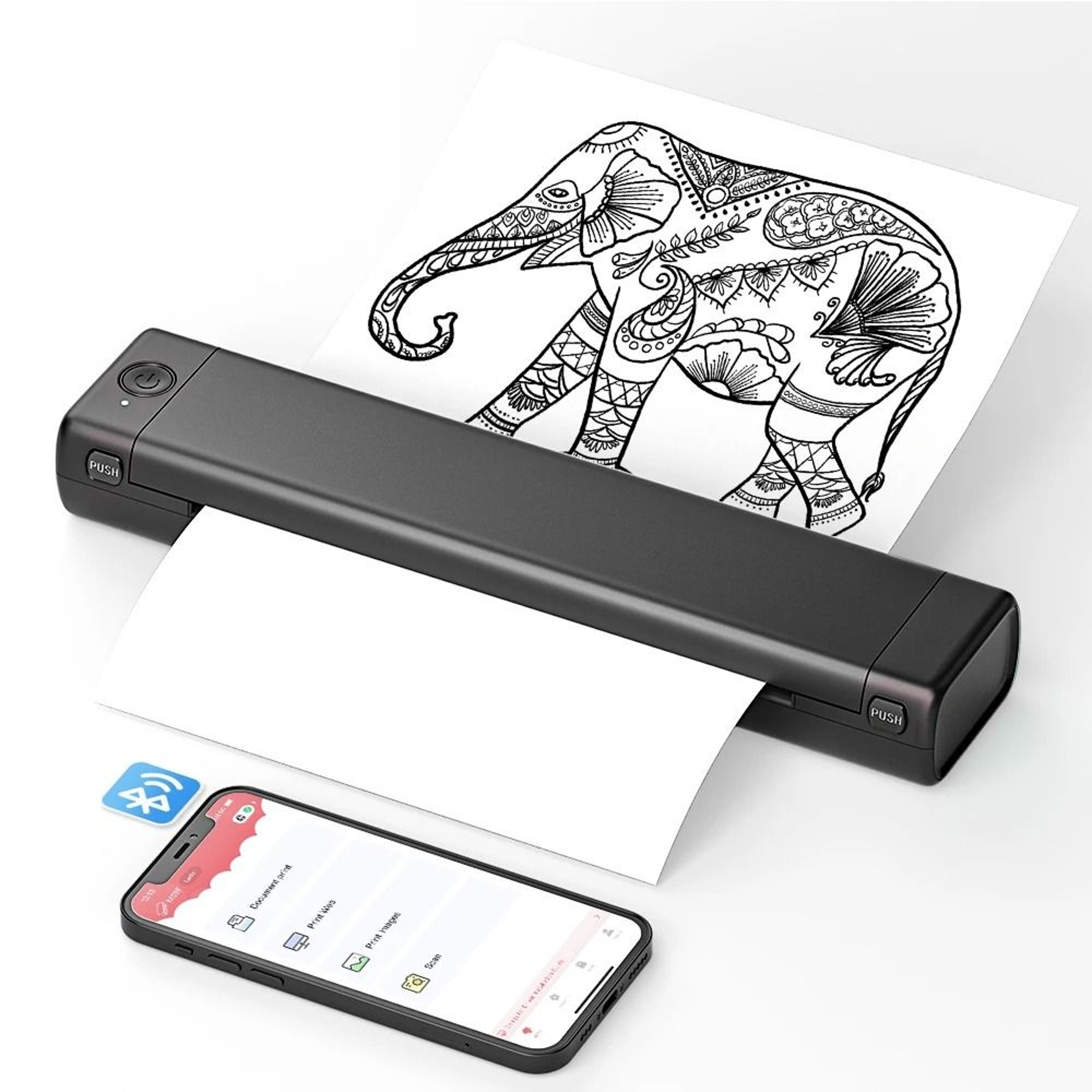 Phomemo M08F Wireless Portable A4 Thermal Travel Printer For Car  Office 7