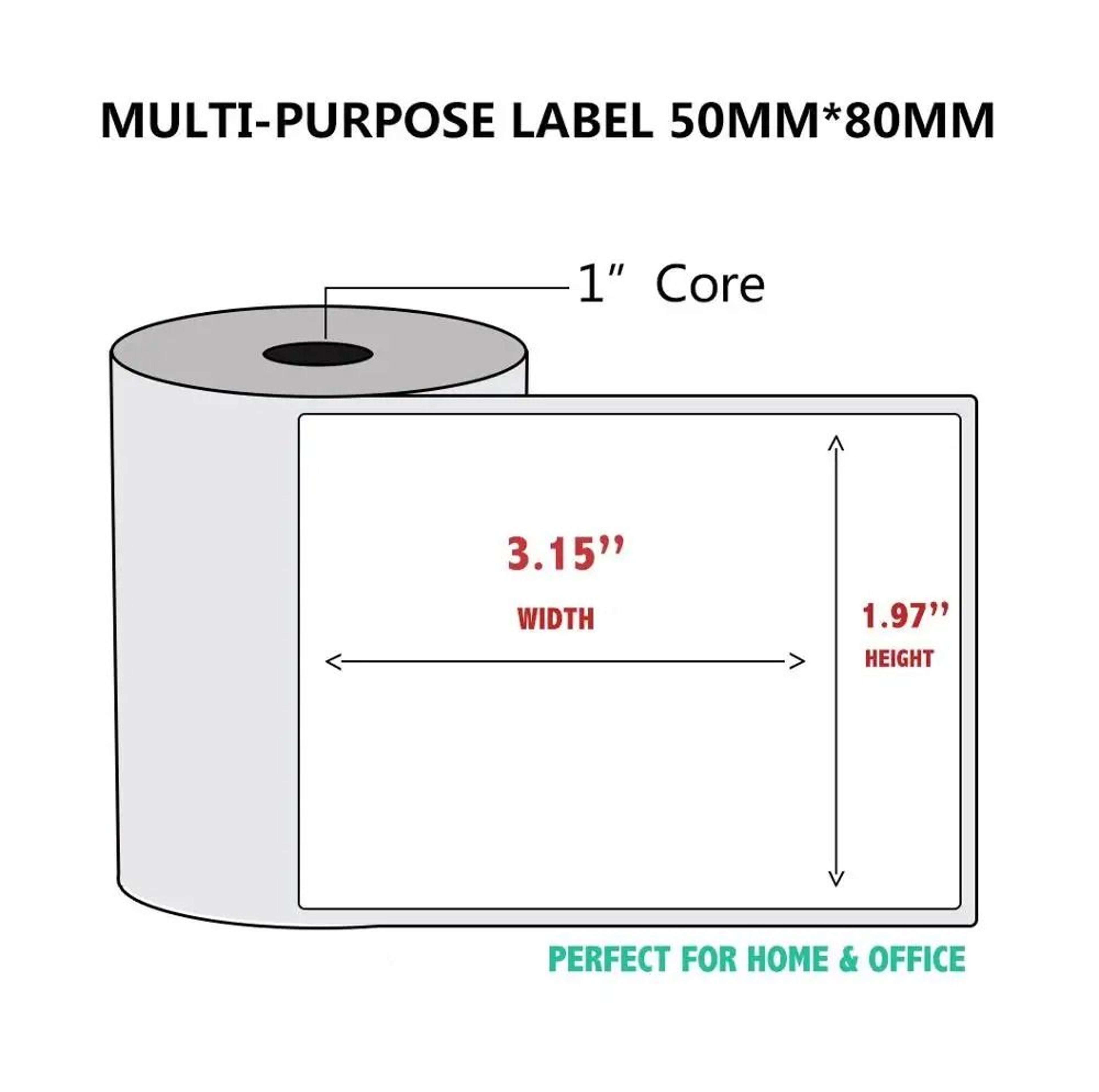 NETUM Thermal Printing Paper Rolls 10 Rolls Pack For NTG5 Barcode Label Printers 9
