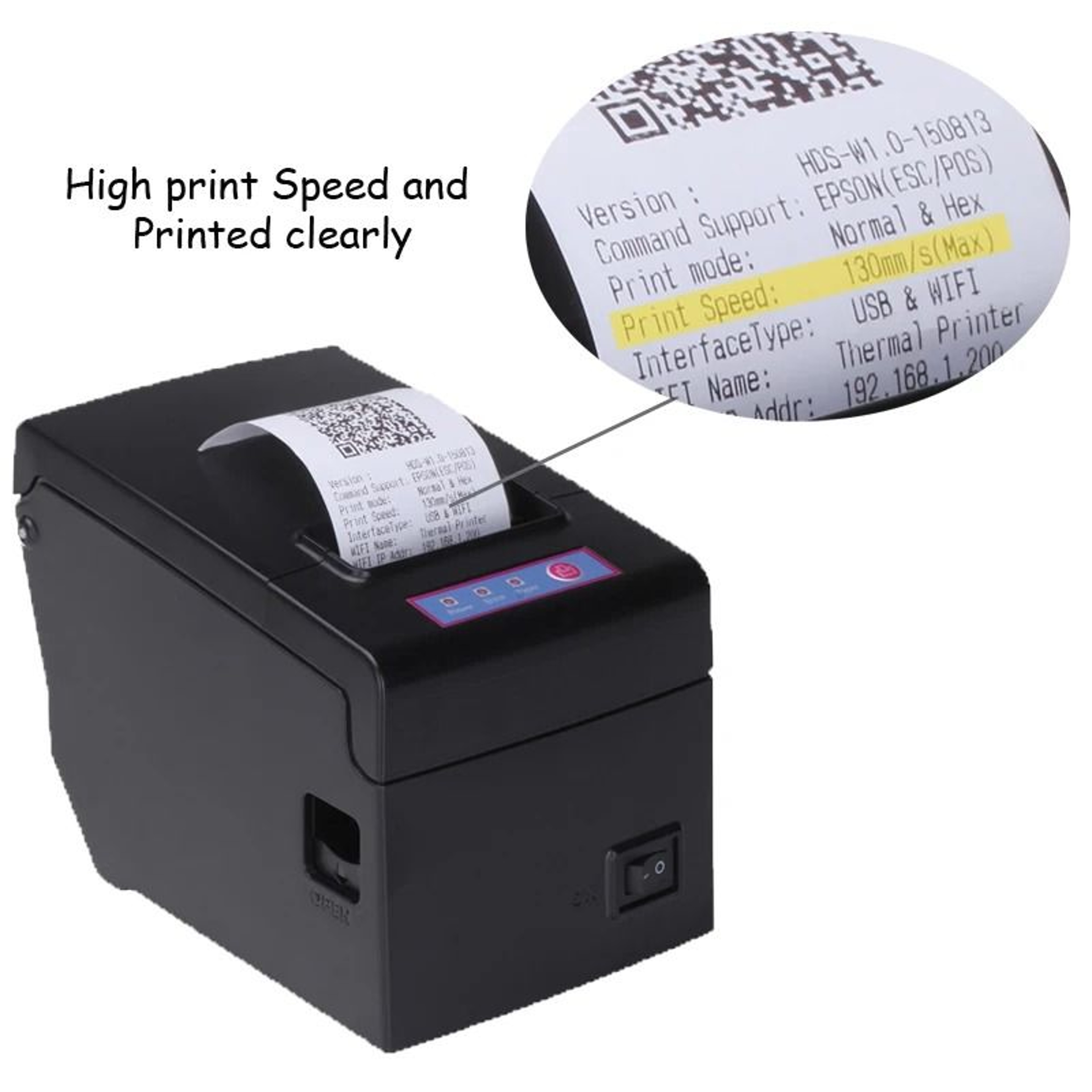 HSE58 Series 58mm HighSpeed Wireless Bluetooth  USB Thermal Receipt Printer 3
