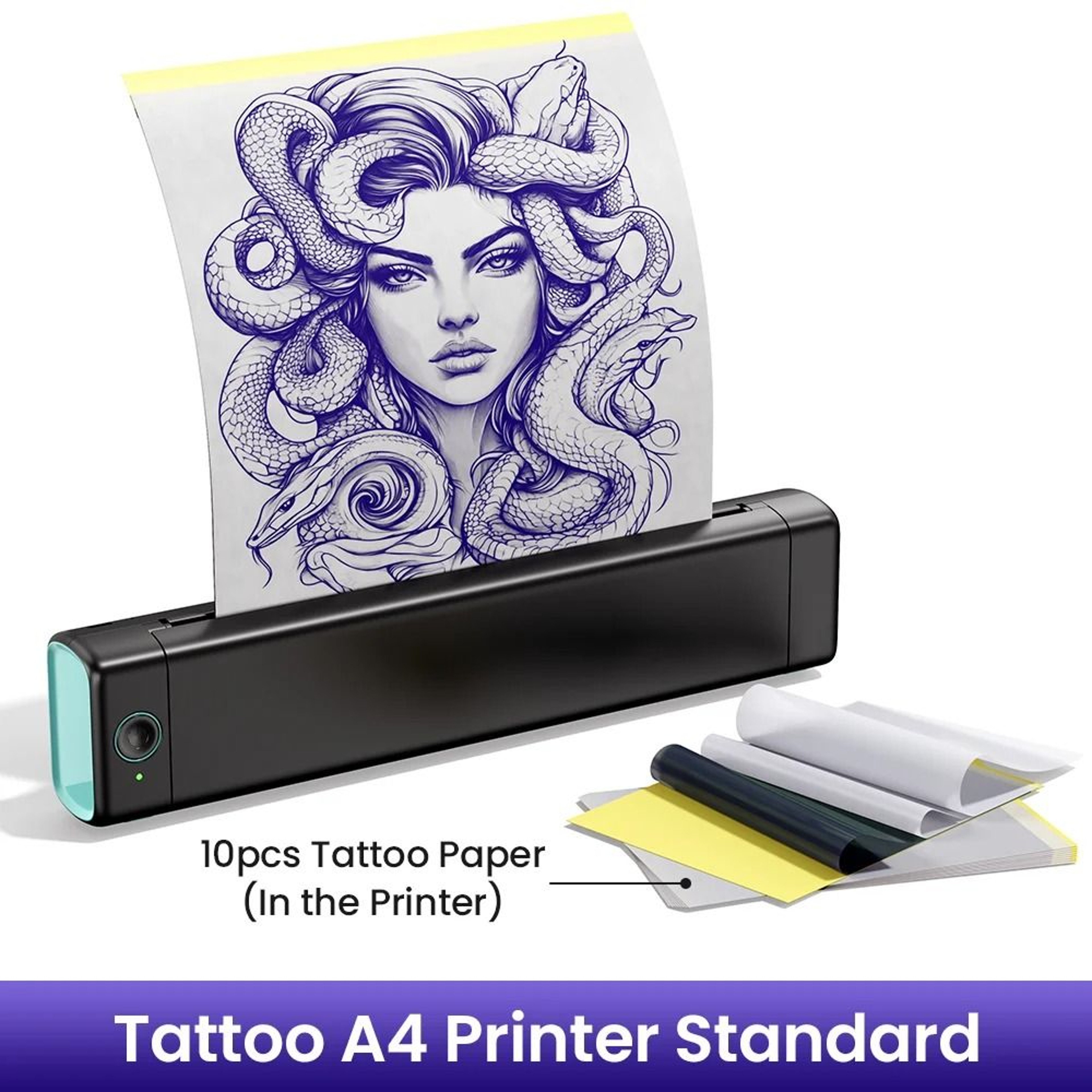 Phomemo M08F Wireless Bluetooth Thermal Tattoo Stencil Printer For Professional Artists  Beginners 6