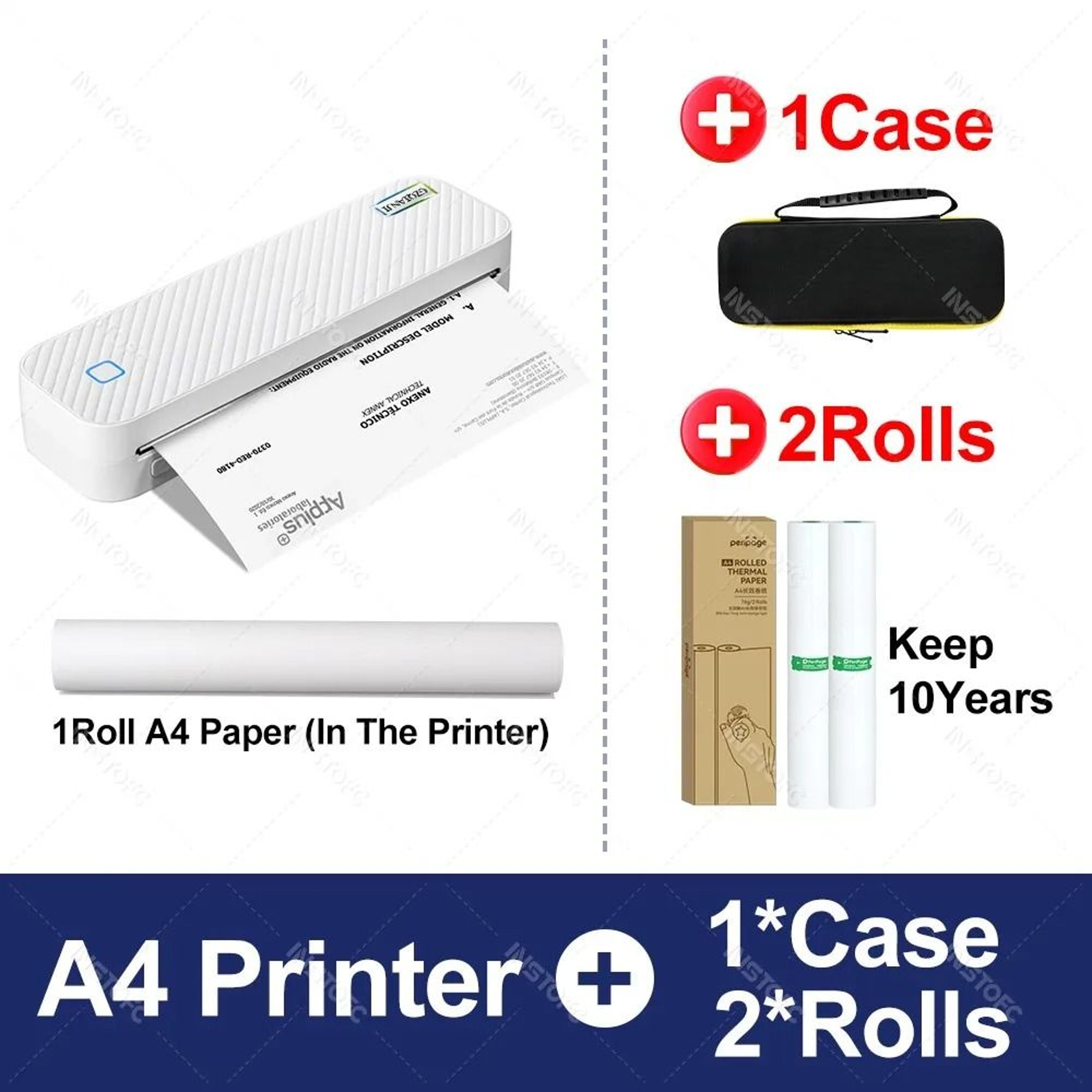 Wireless Mini A4 Portable Bluetooth Thermal Document Printer For Home Office  Mobile Work 7