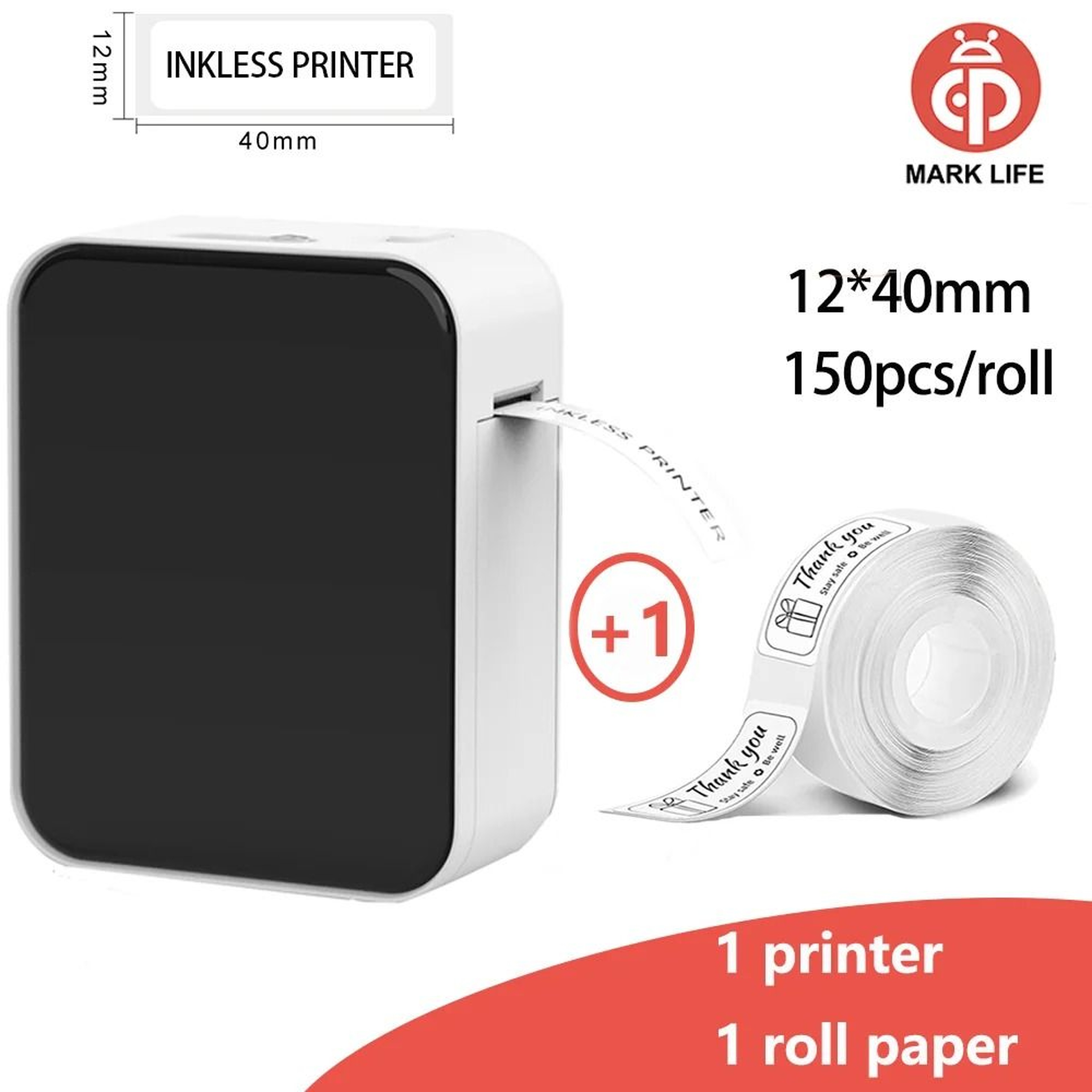 Marklife P15 Mini Wireless Bluetooth Thermal Label Printer For Business Kitchen Office  School 6
