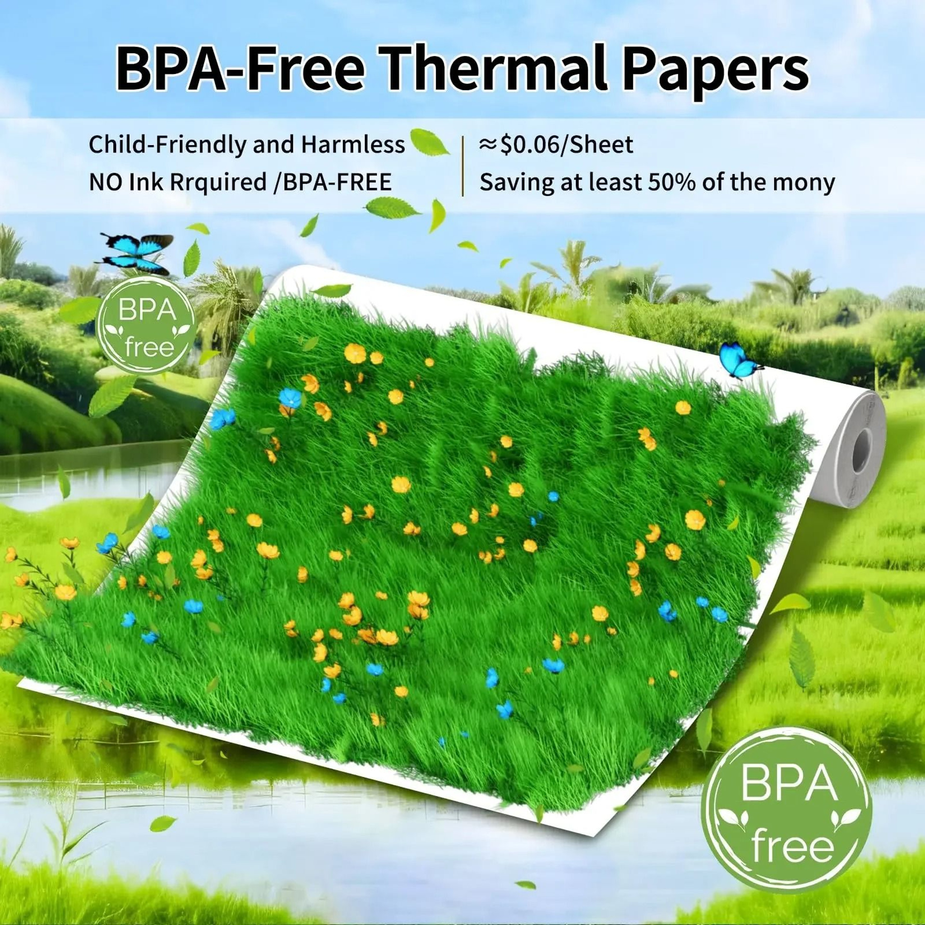 Phomemo Official QuickDry A4 Thermal Paper Rolls 4 Rolls For M832 M08F M834  M835 Portable Printers 2