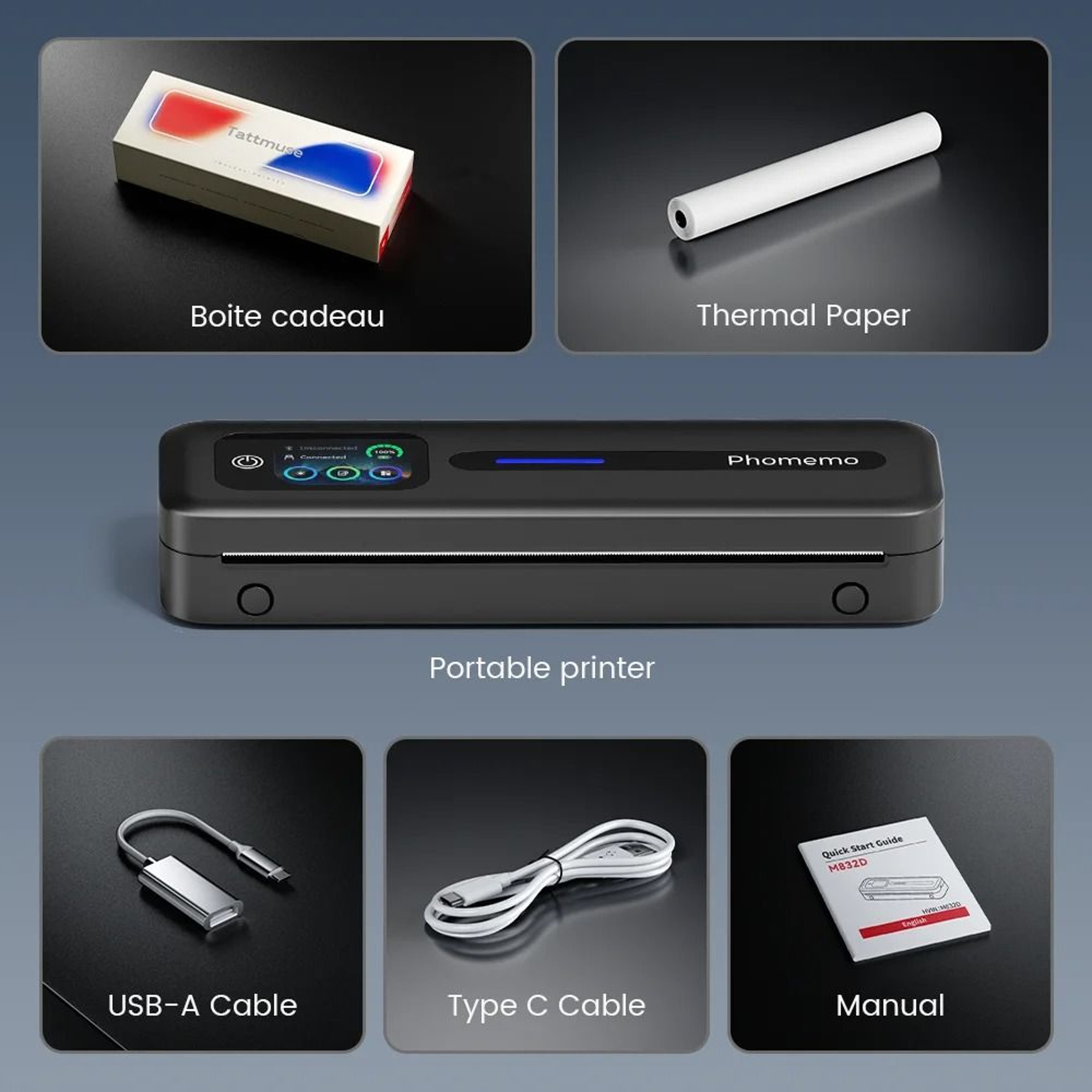 Phomemo M832D Touchscreen Portable A4 Thermal Printer With Wireless Bluetooth 6