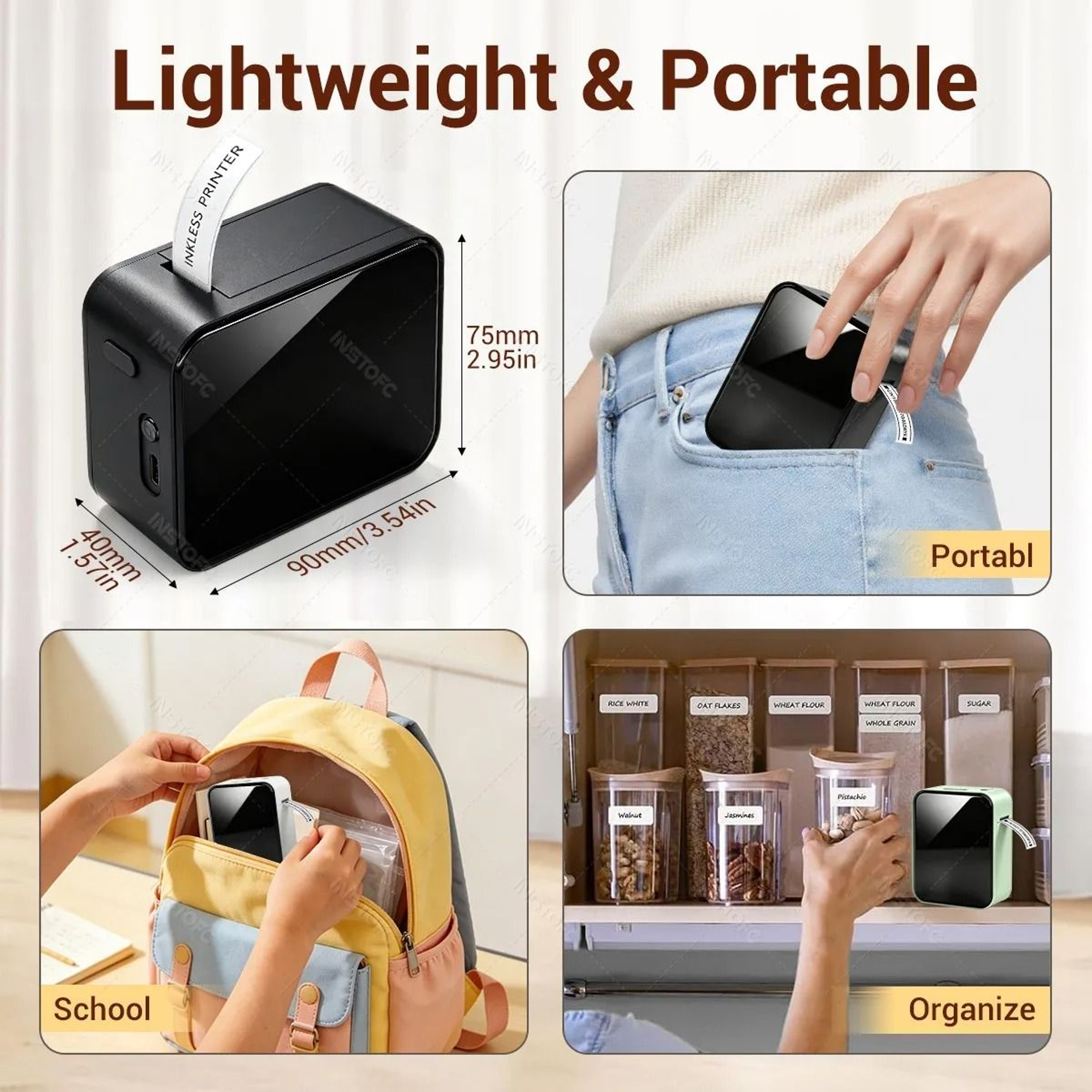 Marklife P15 Mini Wireless Bluetooth Thermal Label Printer For Office Kitchen  School Organization 5