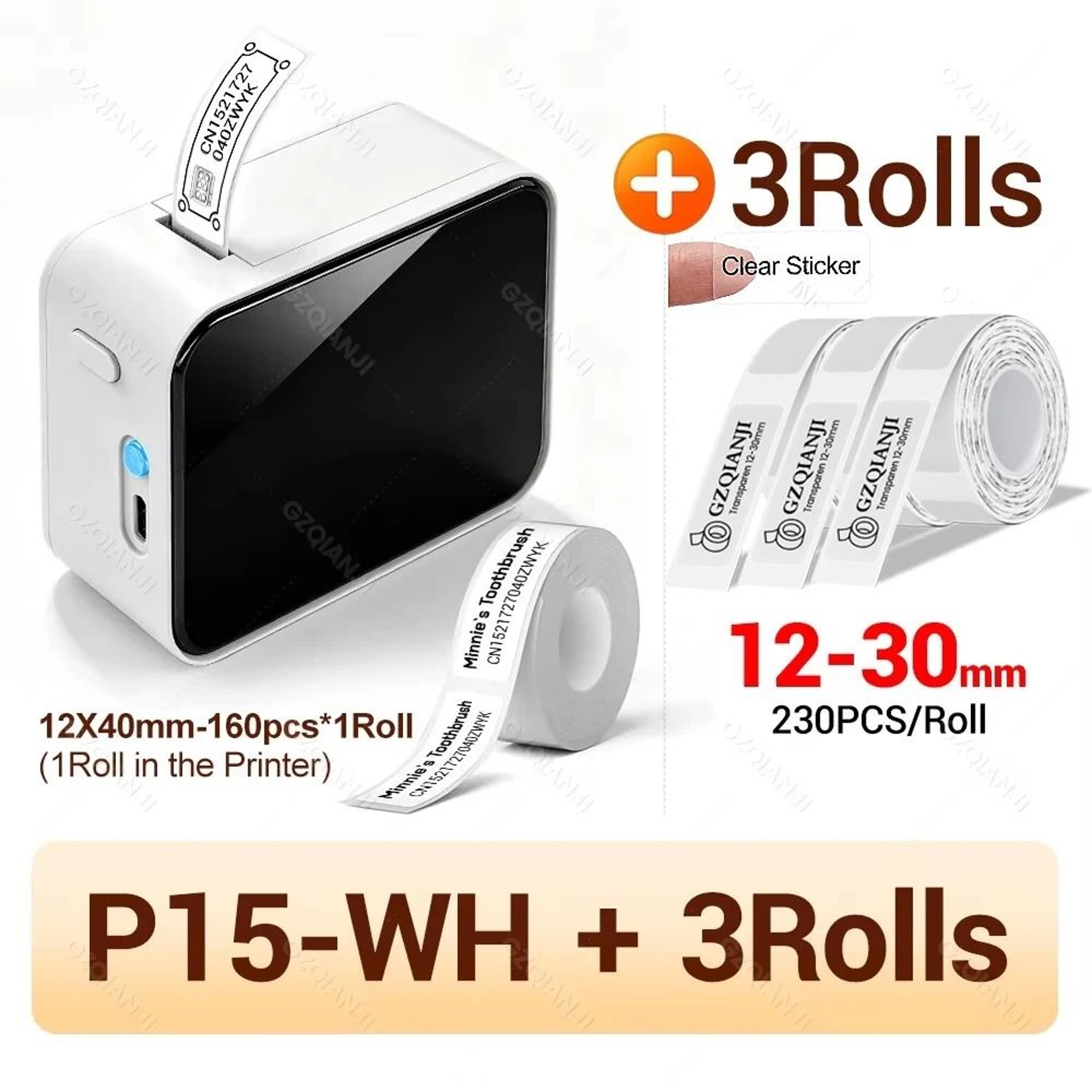 Marklife P15 Mini Wireless Bluetooth Thermal Label Printer For Office Kitchen  School Organization 12