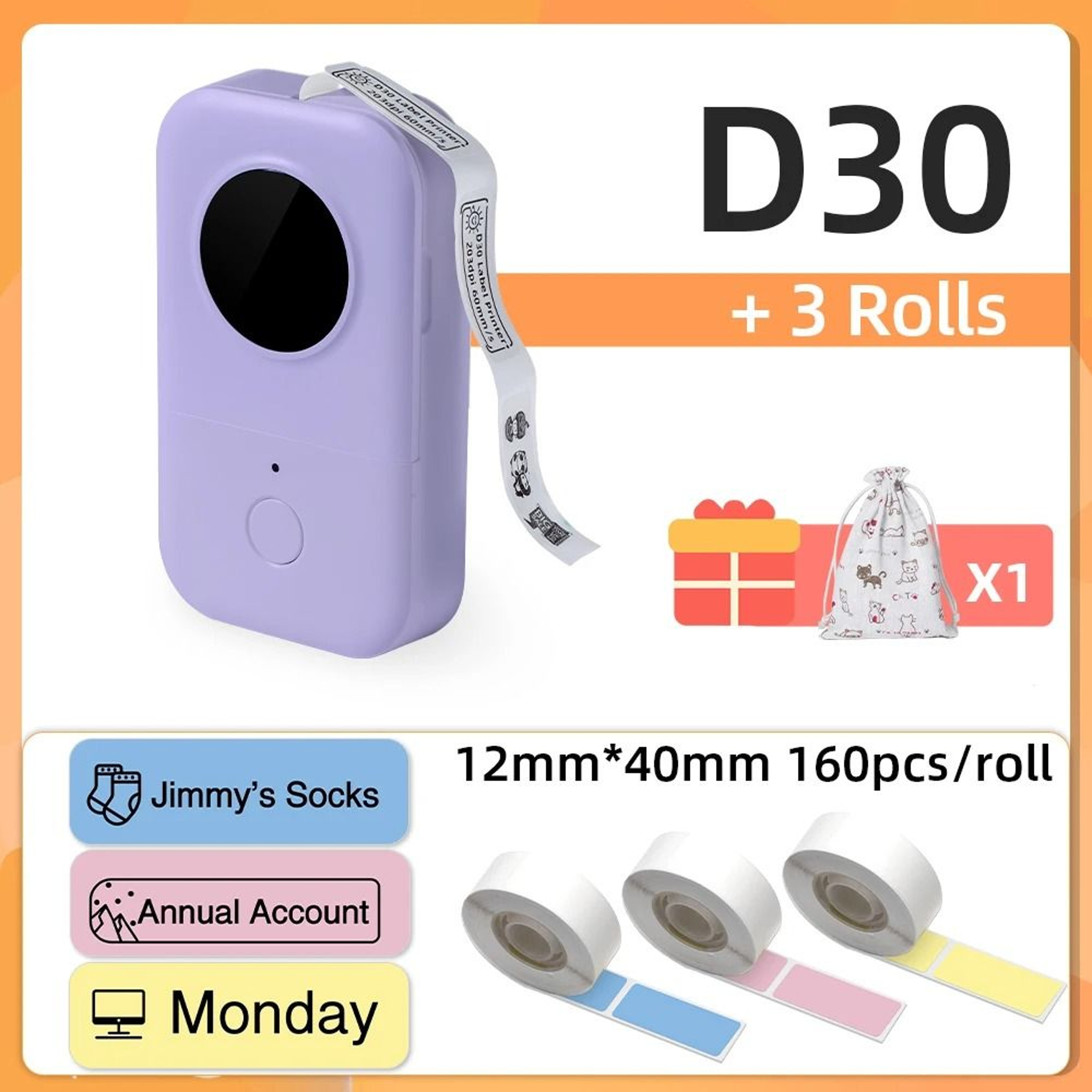 Phomemo D30 Mini Wireless Bluetooth Pocket Thermal Label Printer For Home School  Office 16