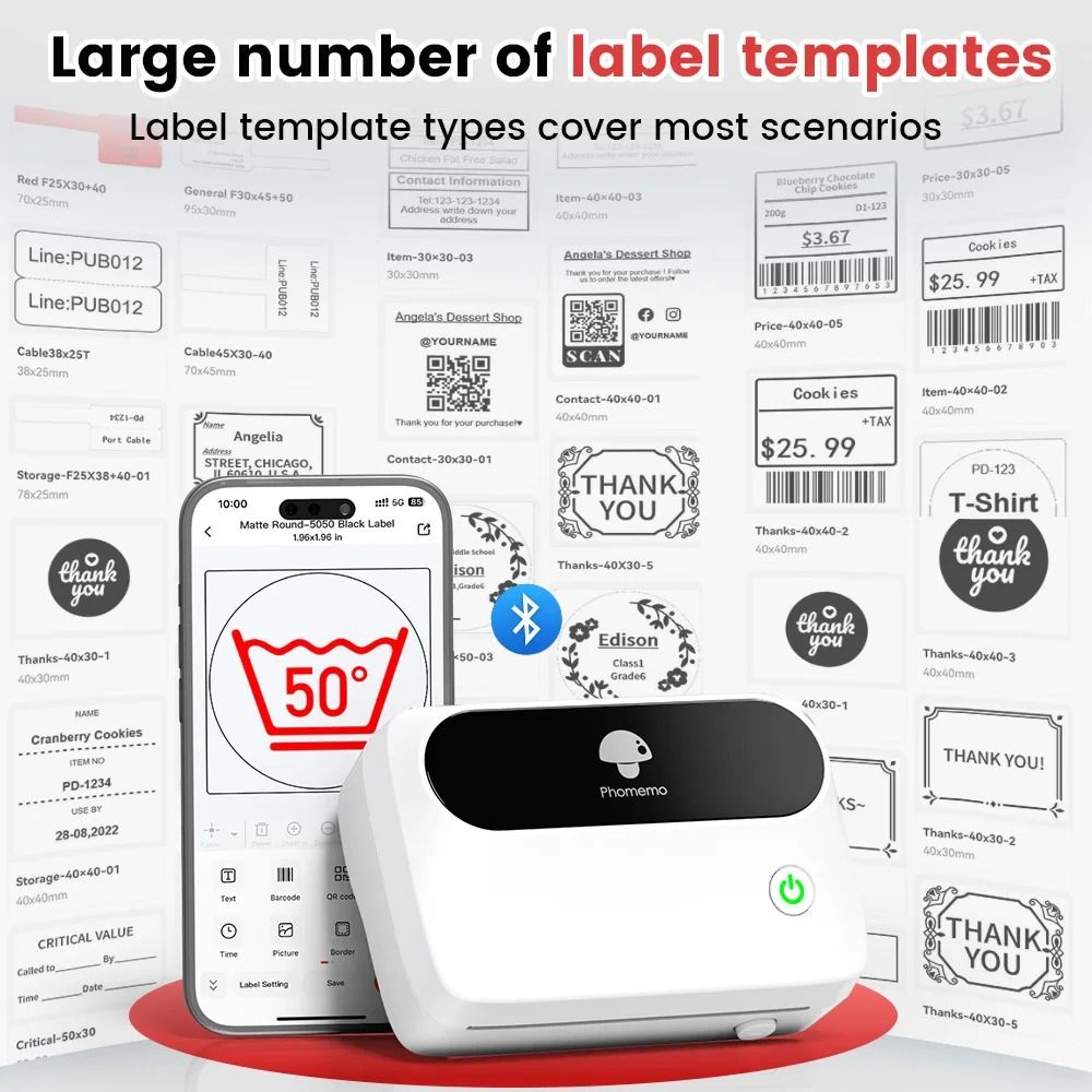Phomemo M421 Wireless Bluetooth 4x6 Shipping Label Printer For ECommerce  Barcodes 4