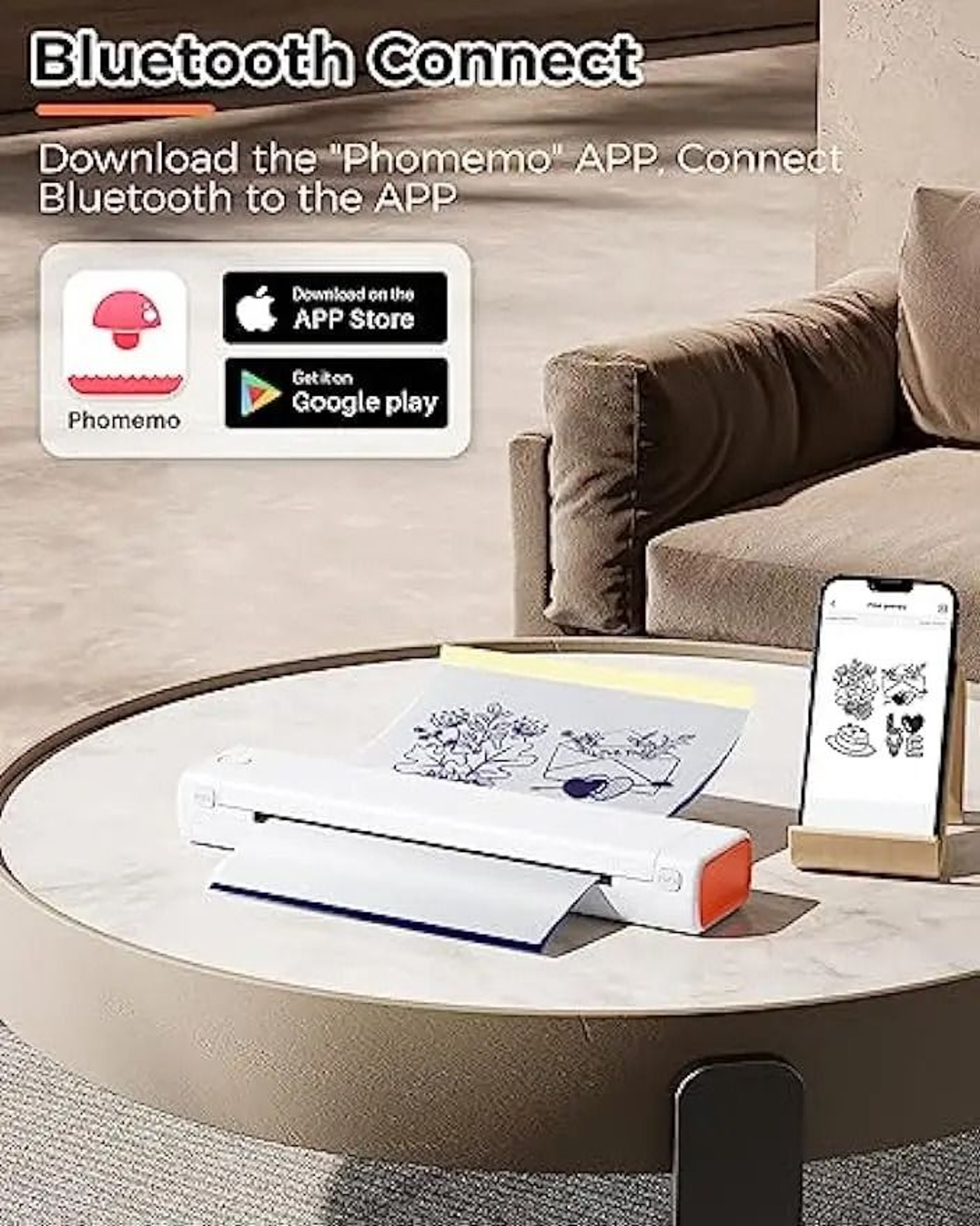 Phomemo M08F Wireless Bluetooth Tattoo Transfer Stencil Printer  Thermal Copier Machine For Smartph 2