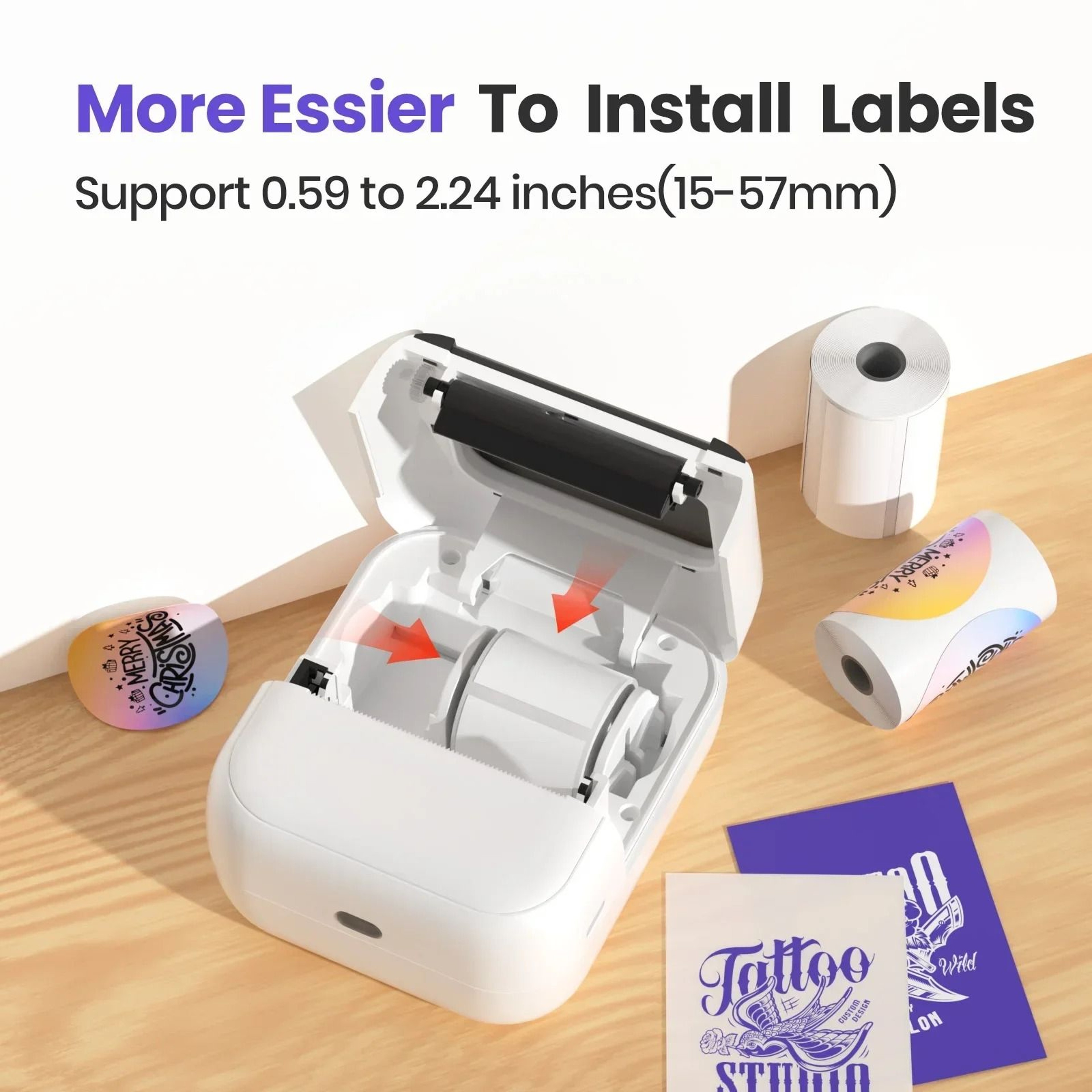 C50 Mini Tattoo Transfer Printer Portable Inkless 2Inch Stencil Machine For Phone IPad  PC 2