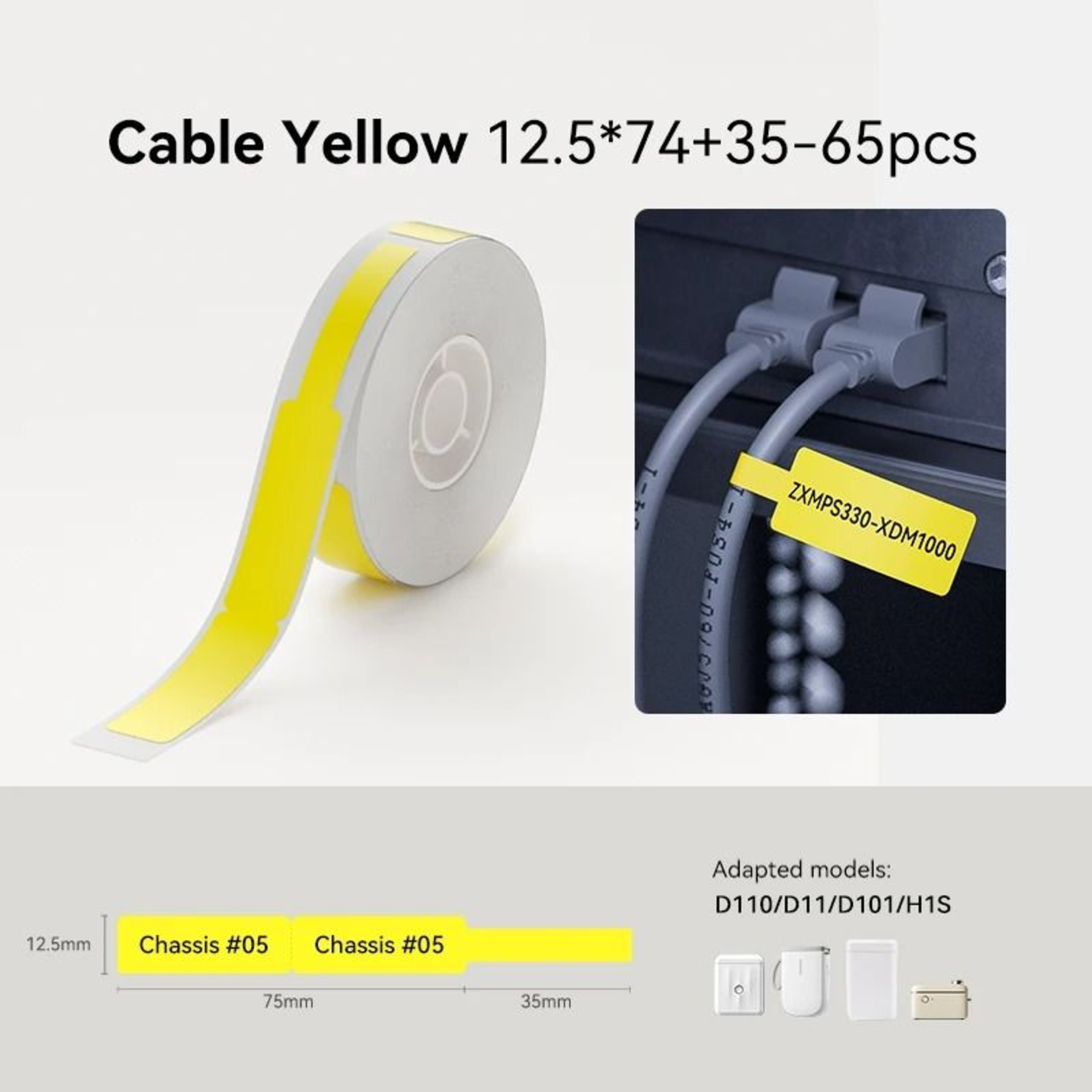 NIIMBOT D11  D110 Waterproof Thermal Label Sticker Rolls White Cable Round  Transparent For Mini La 11